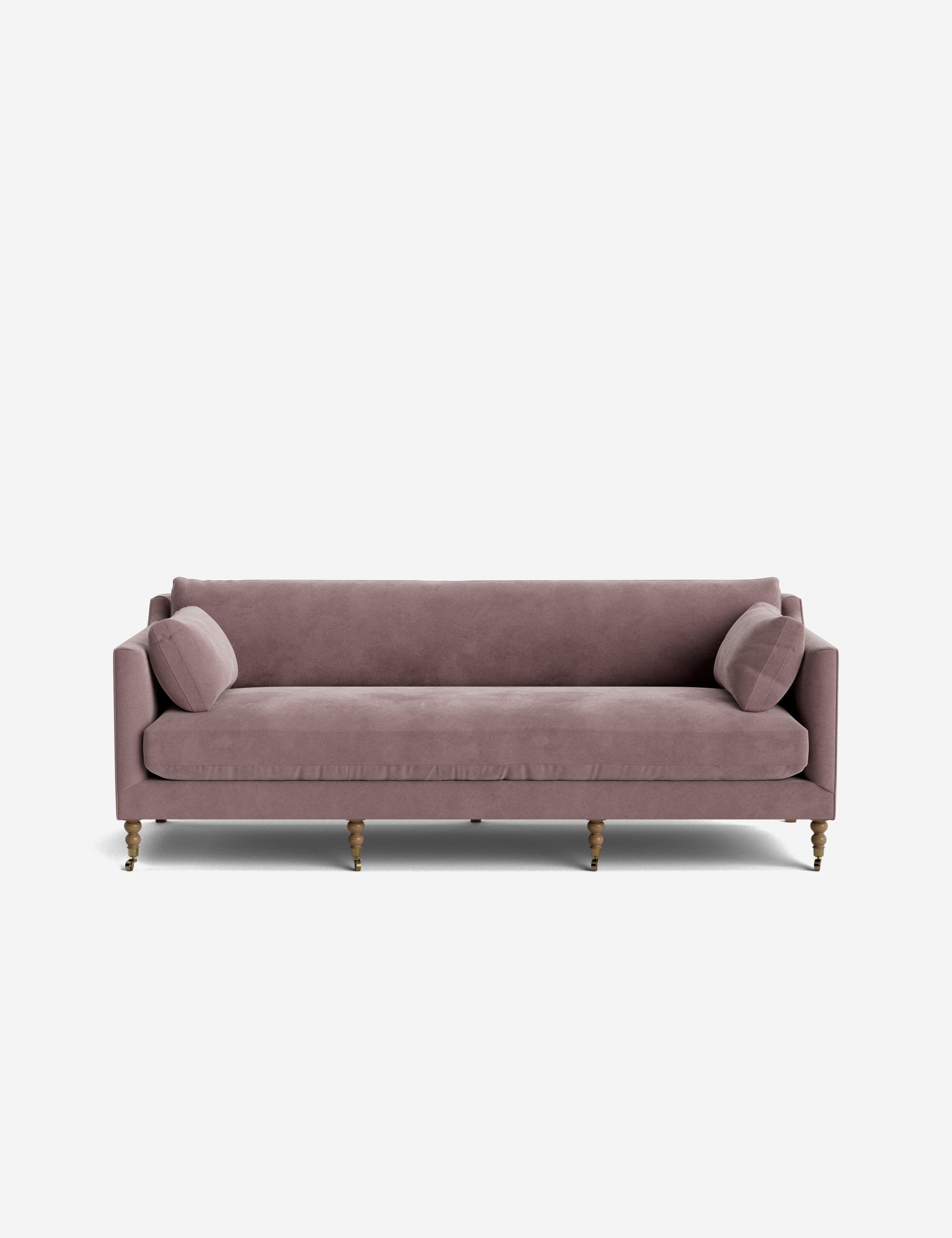 Fiora Sofa | Vintage Olive Velvet, Curved Legs