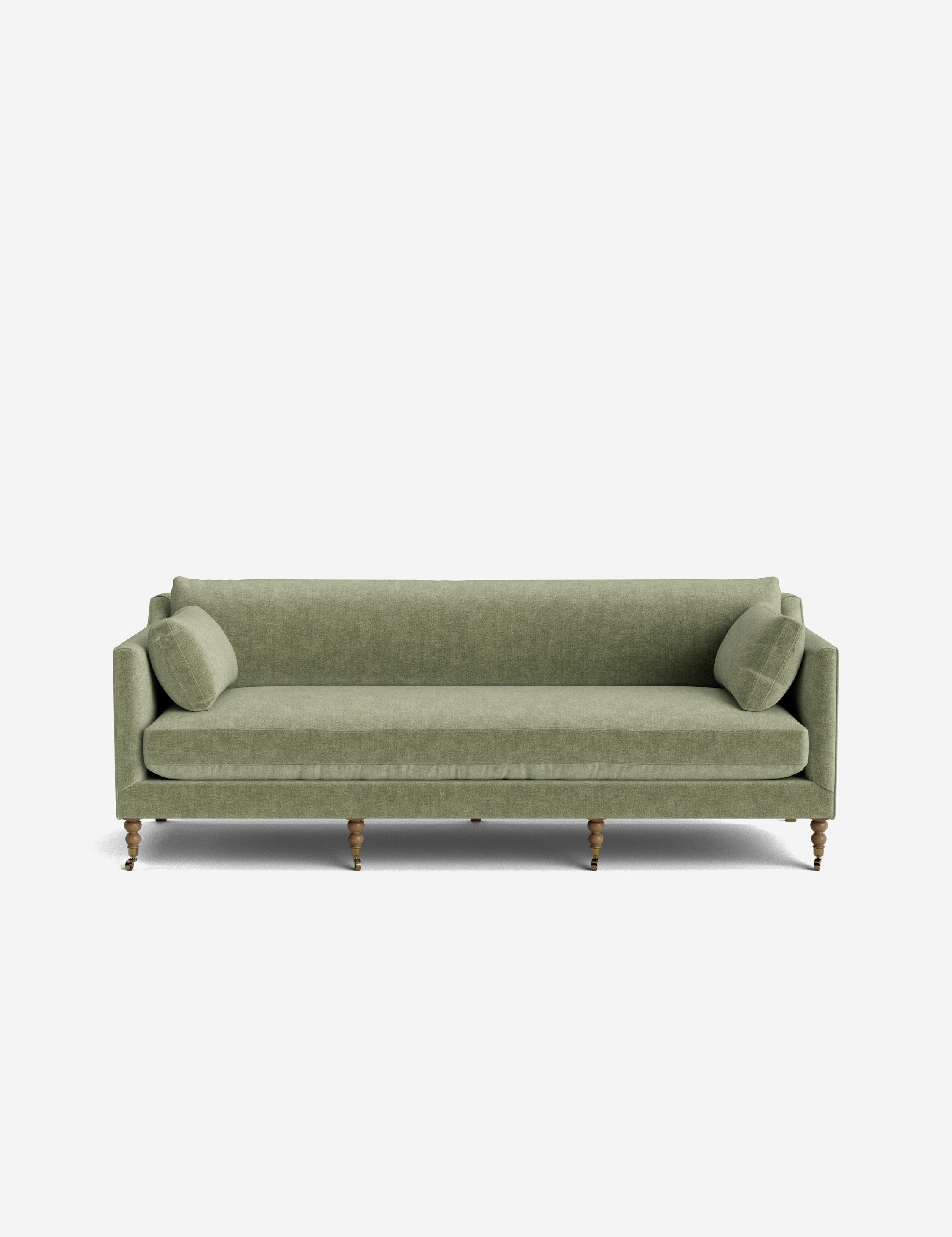 Fiora Sofa | Vintage Olive Velvet, Curved Legs