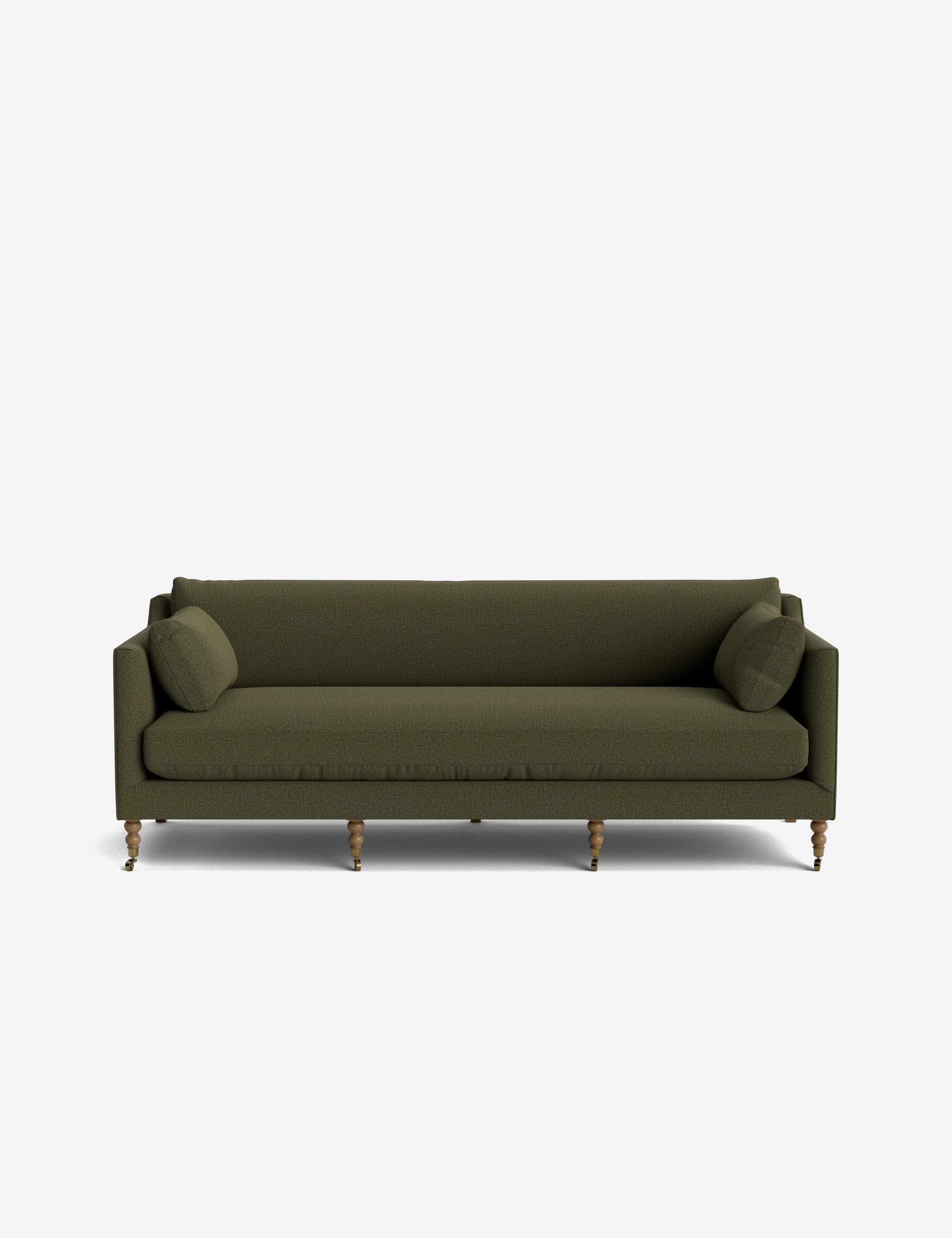 Fiora Sofa | Vintage Olive Velvet, Curved Legs