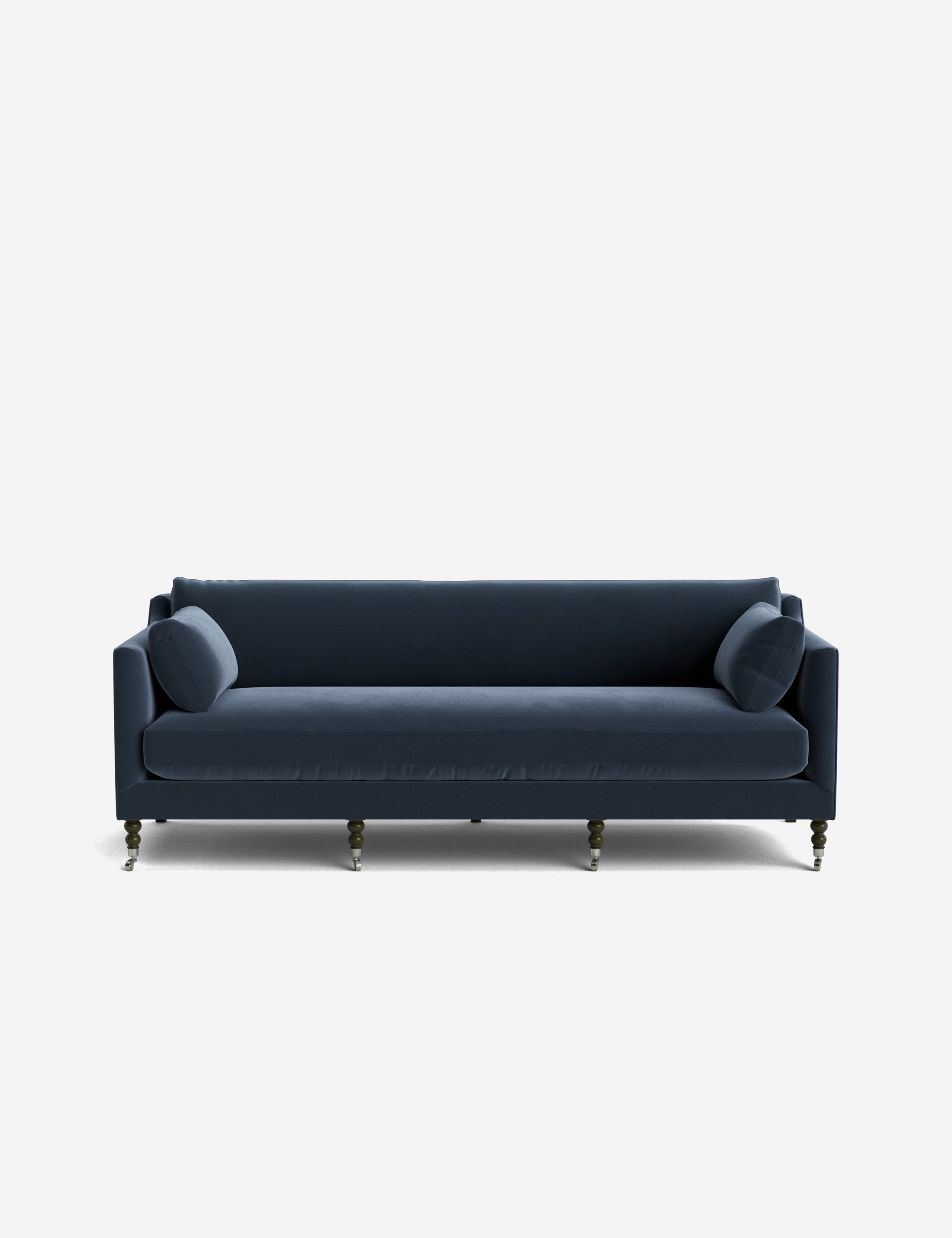 Fiora Sofa | Vintage Olive Velvet, Curved Legs