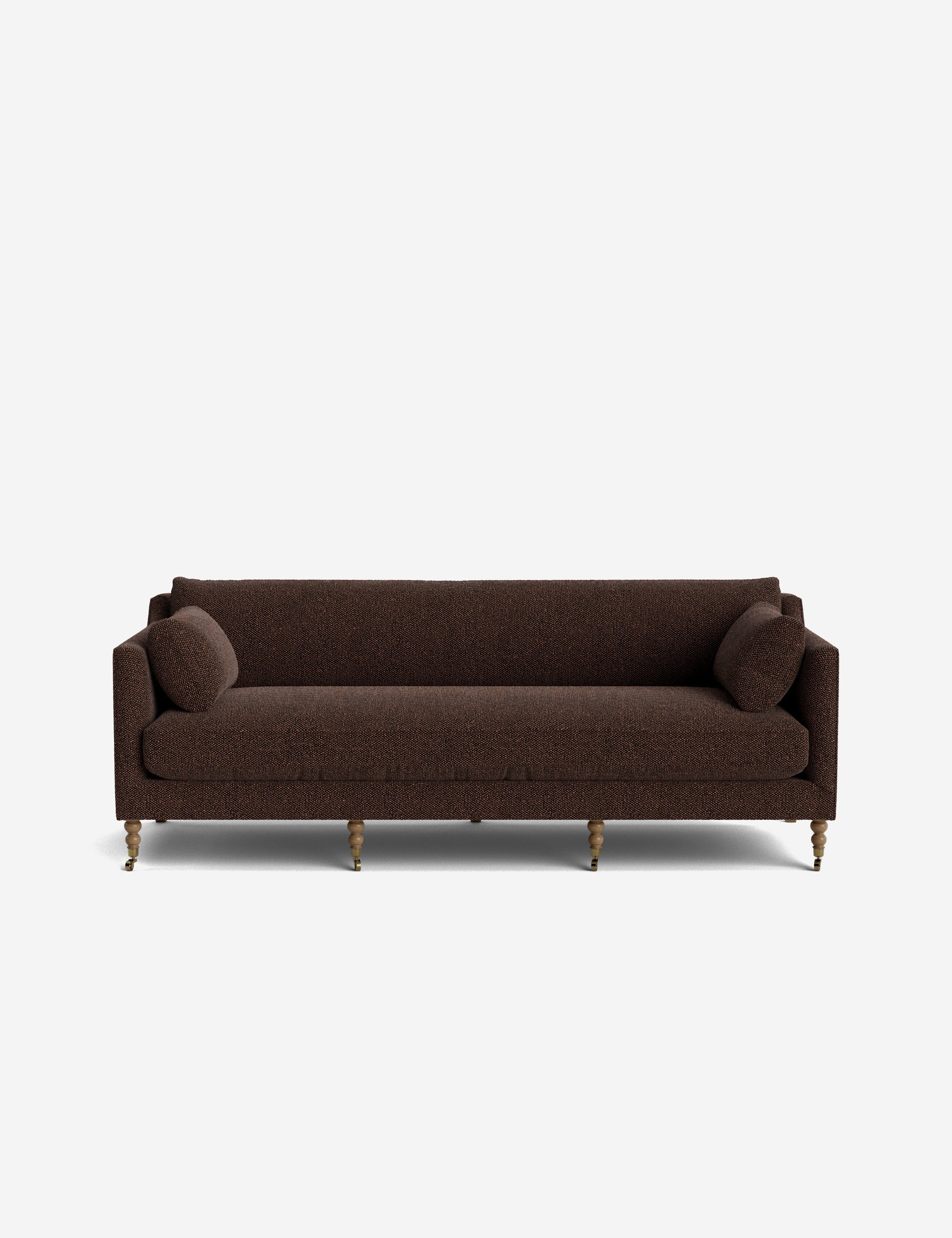 Fiora Sofa | Vintage Olive Velvet, Curved Legs