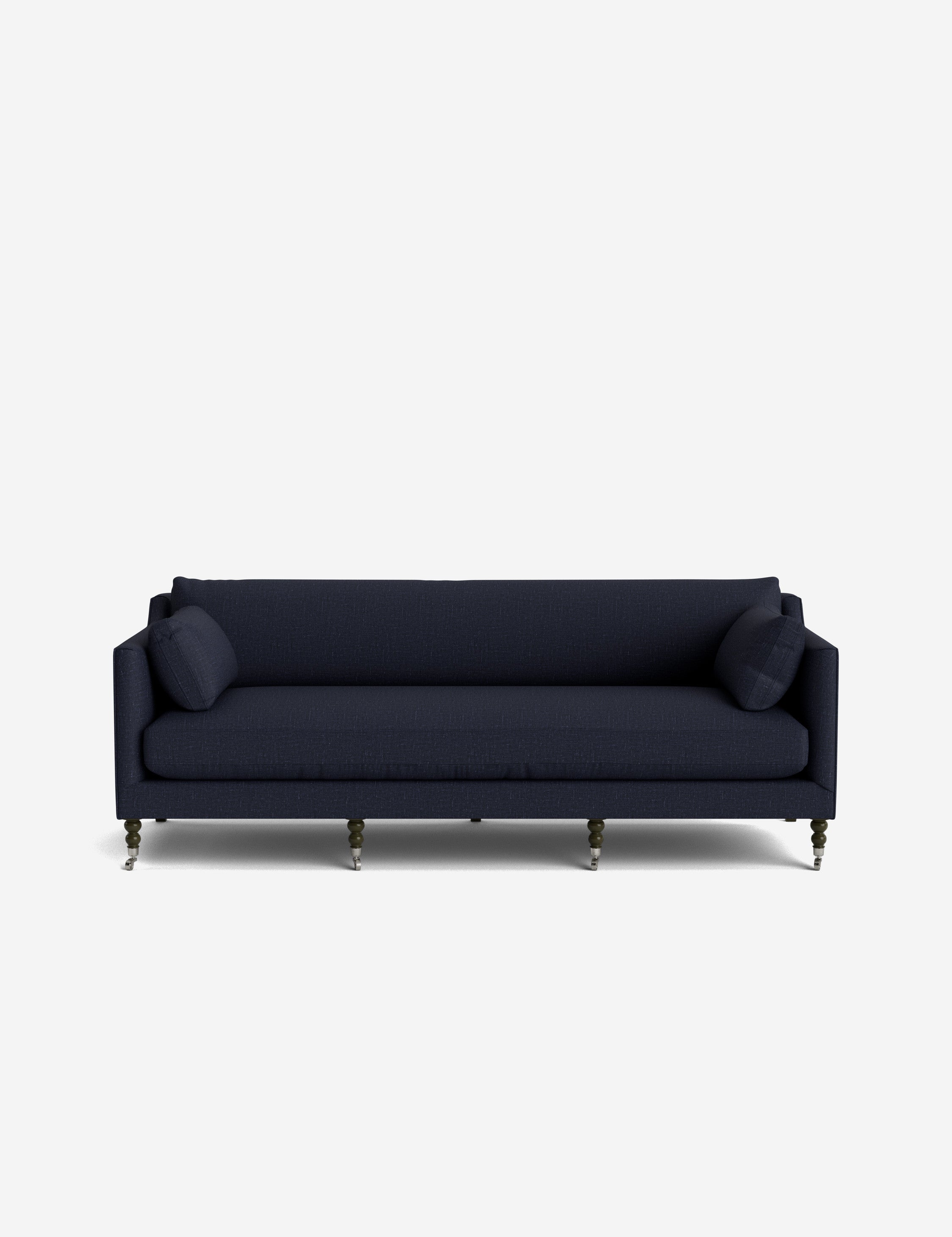 Fiora Sofa | Vintage Olive Velvet, Curved Legs