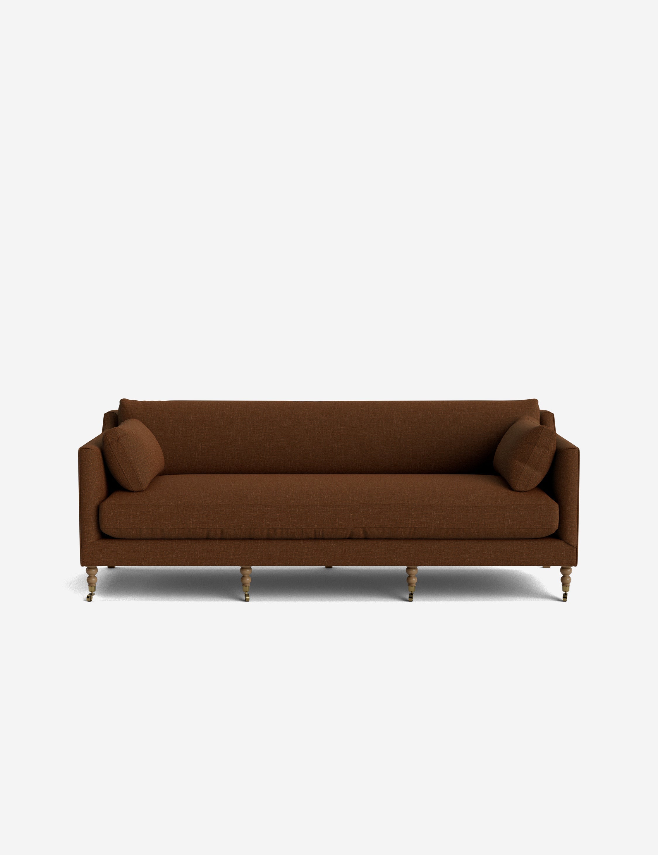 Fiora Sofa | Vintage Olive Velvet, Curved Legs
