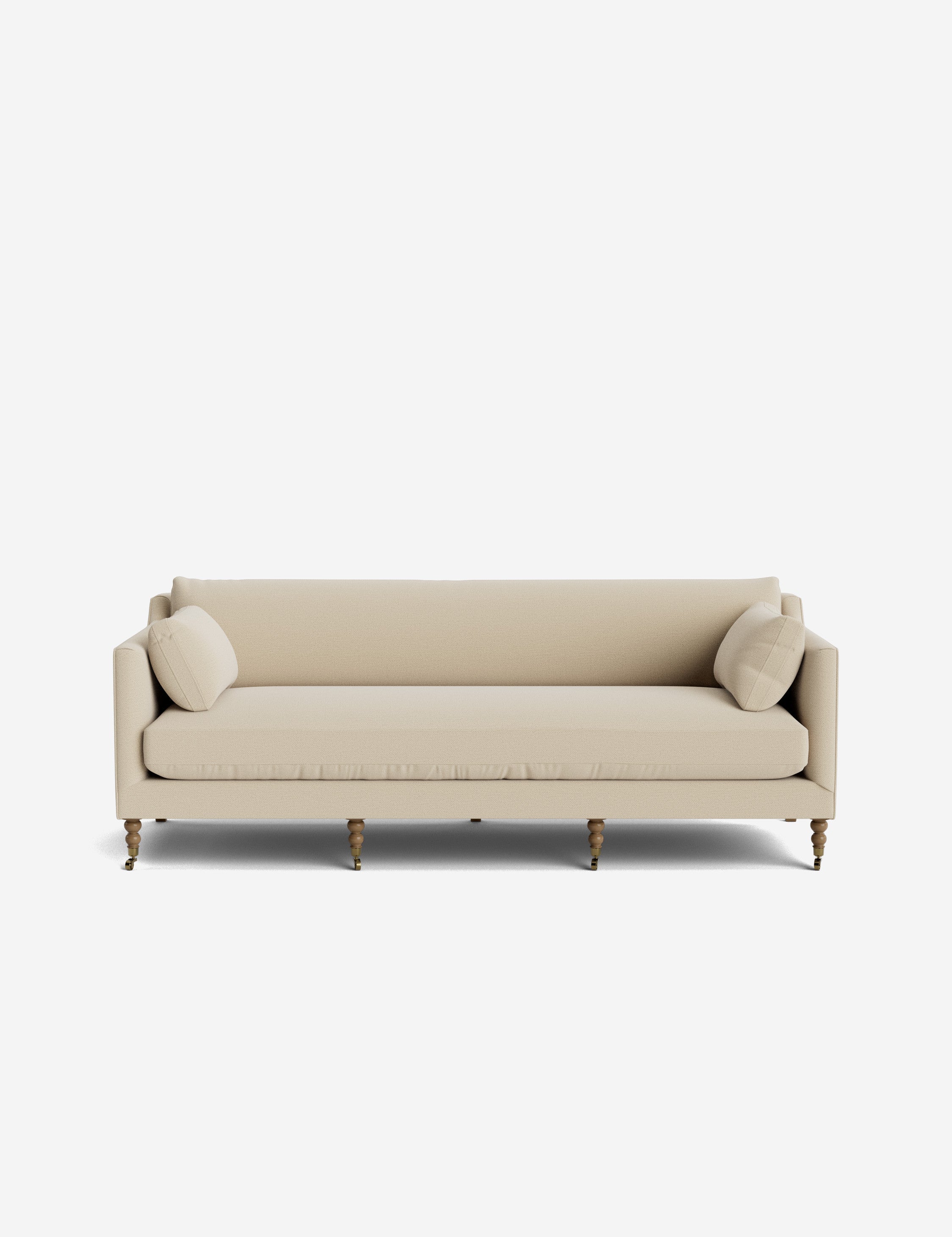 Fiora Sofa | Vintage Olive Velvet, Curved Legs