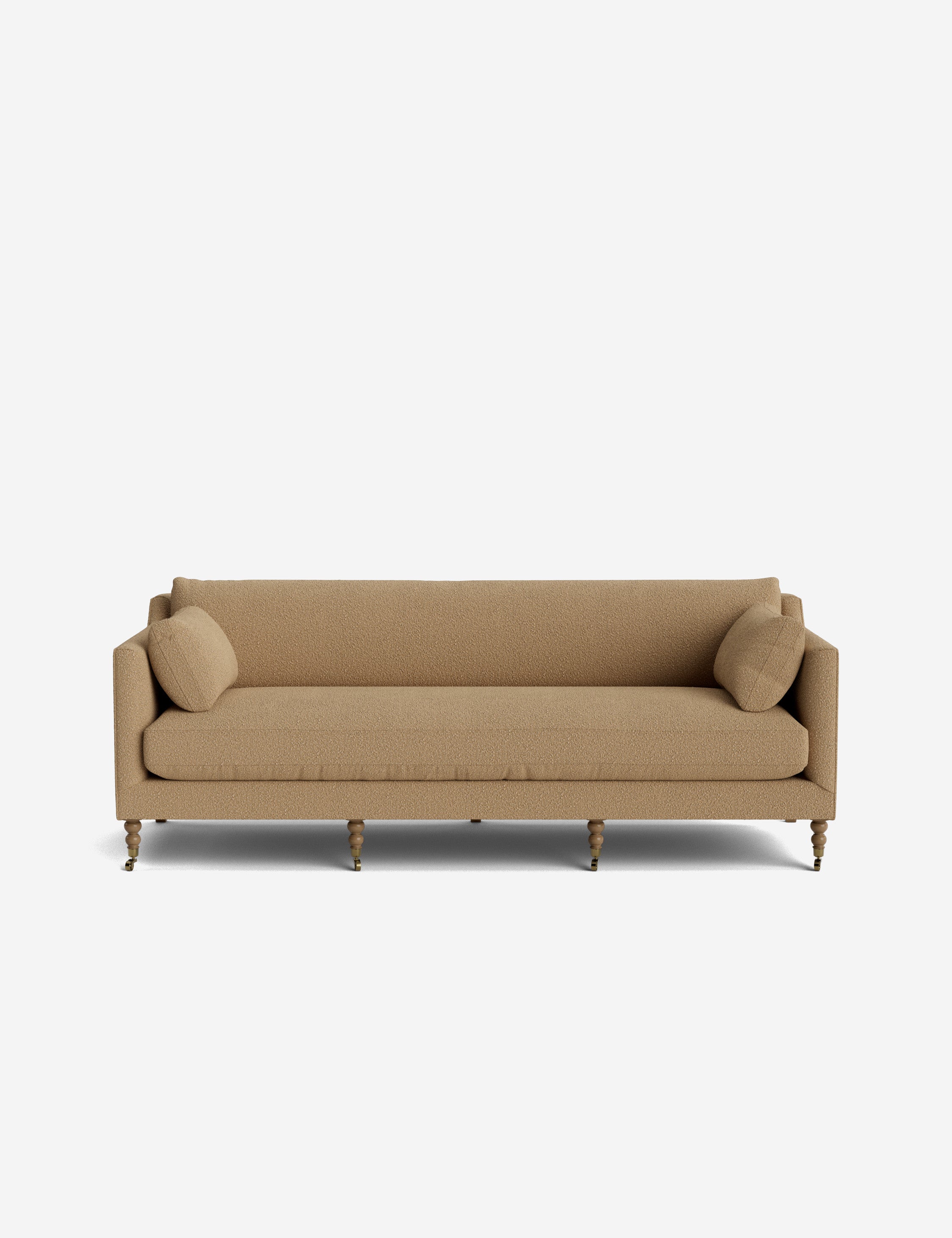 Fiora Sofa | Vintage Olive Velvet, Curved Legs
