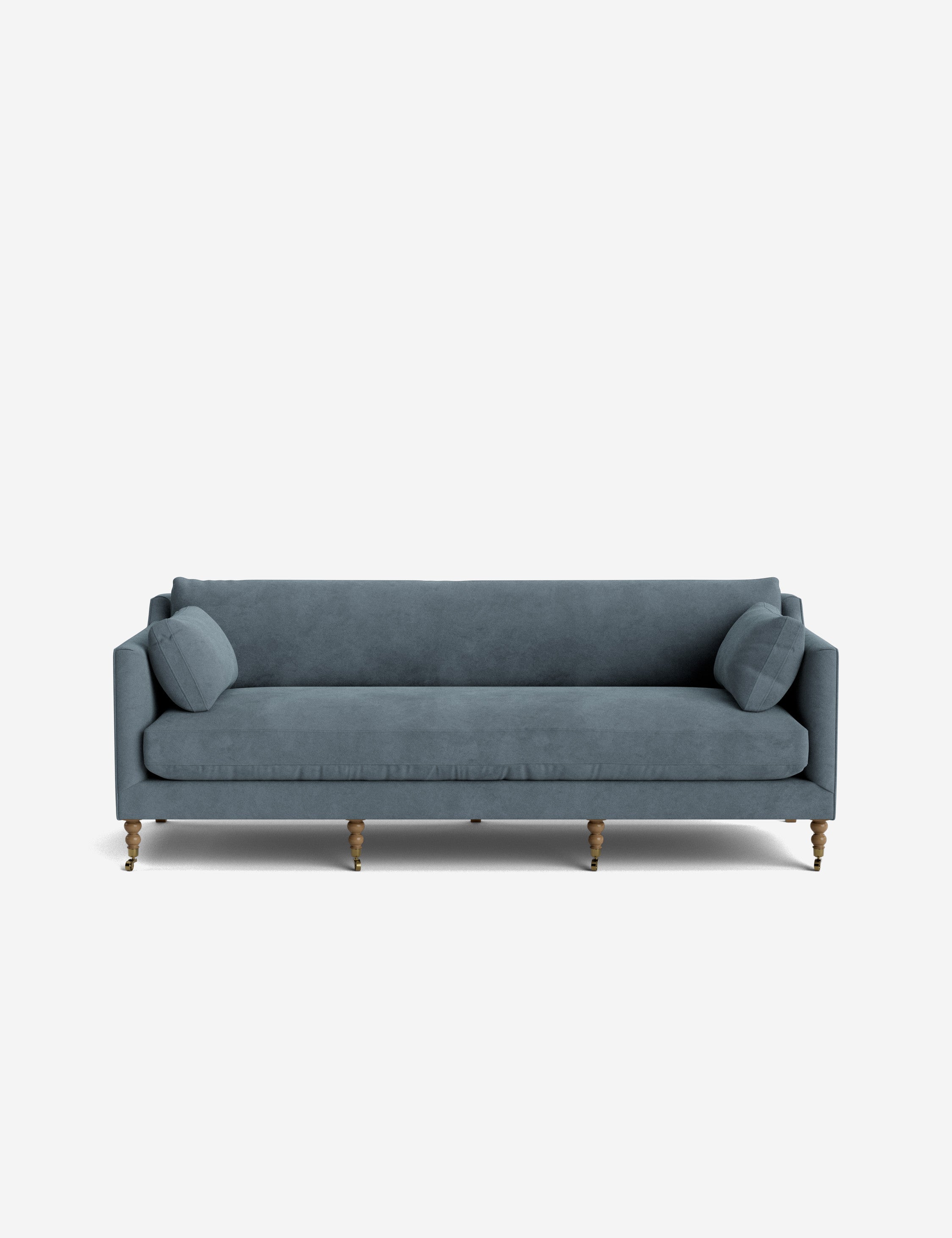 Fiora Sofa | Vintage Olive Velvet, Curved Legs