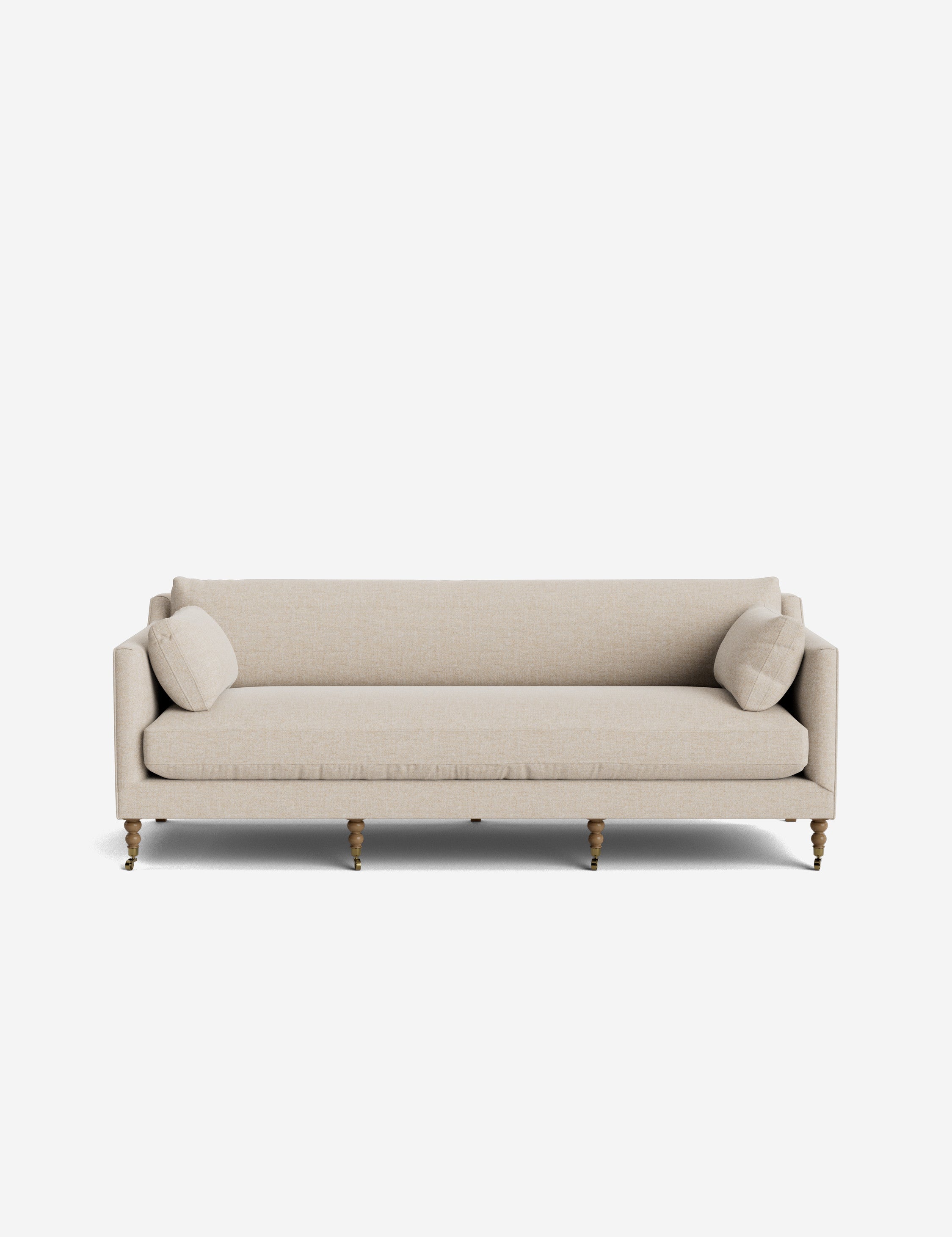 Fiora Sofa | Vintage Olive Velvet, Curved Legs