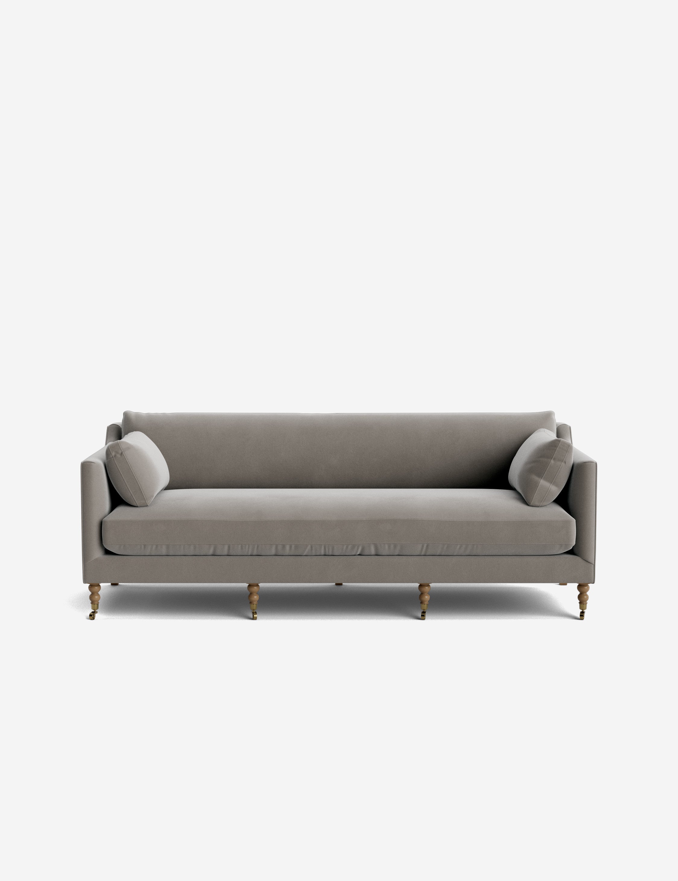 Fiora Sofa | Vintage Olive Velvet, Curved Legs