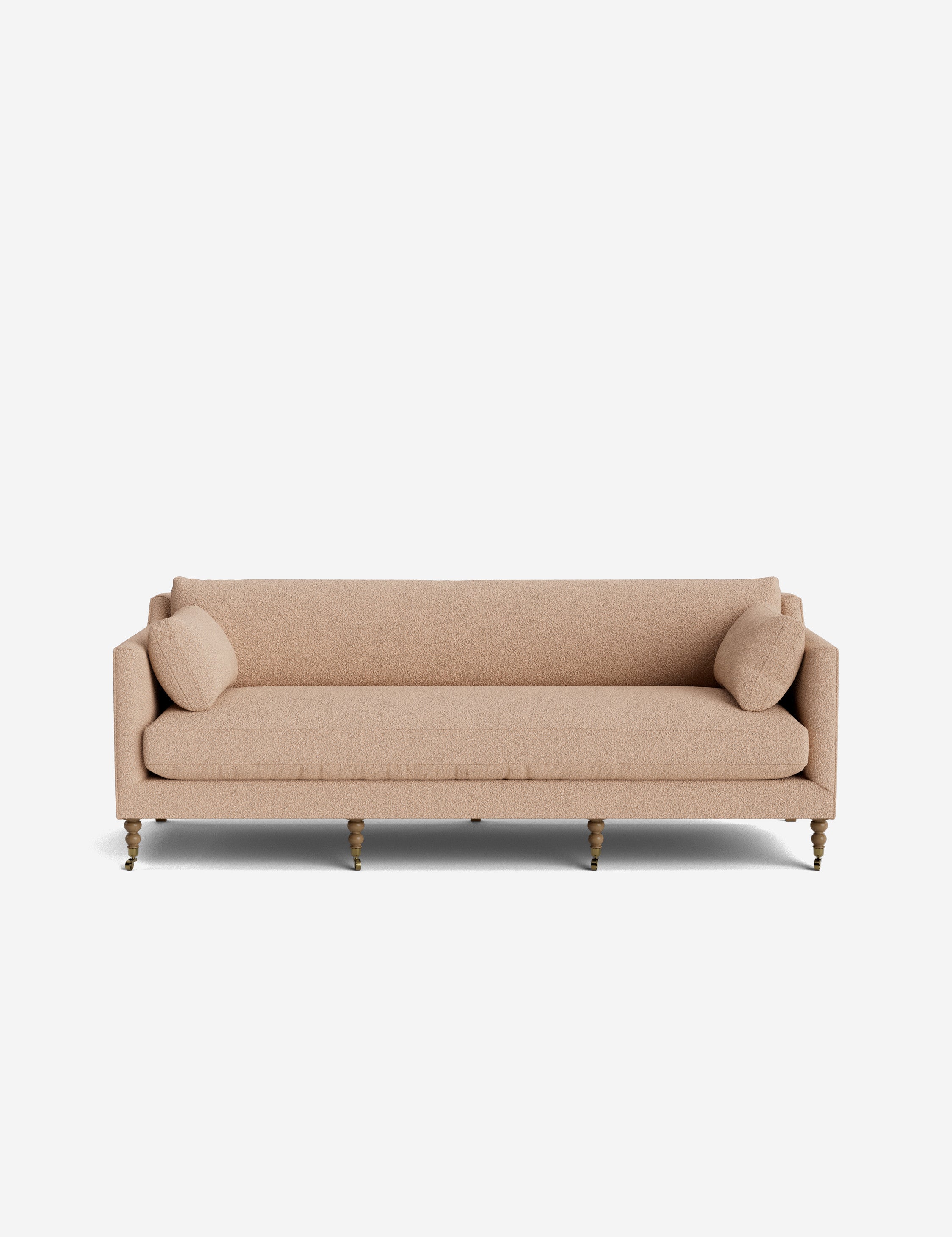 Fiora Sofa | Vintage Olive Velvet, Curved Legs