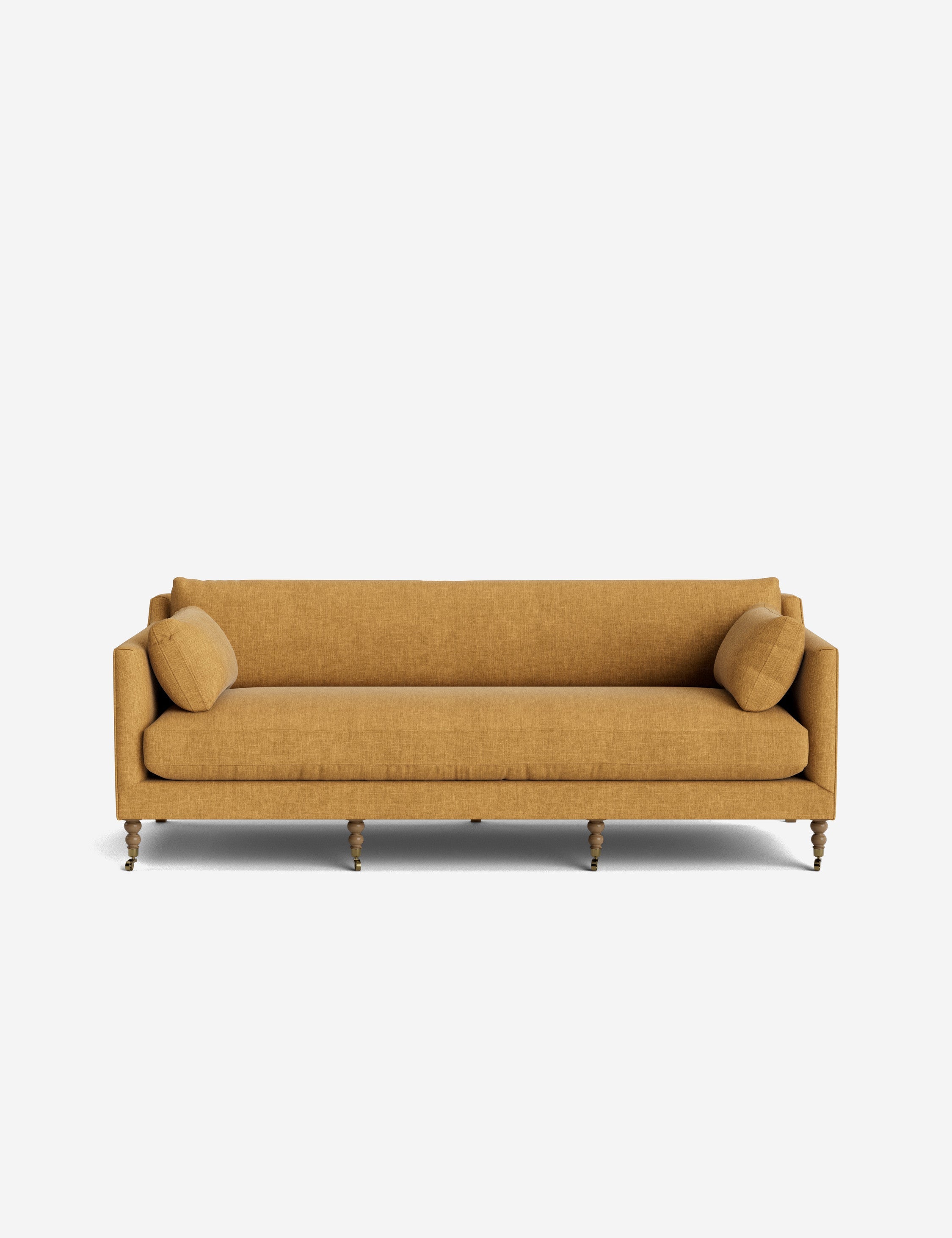 Fiora Sofa | Vintage Olive Velvet, Curved Legs