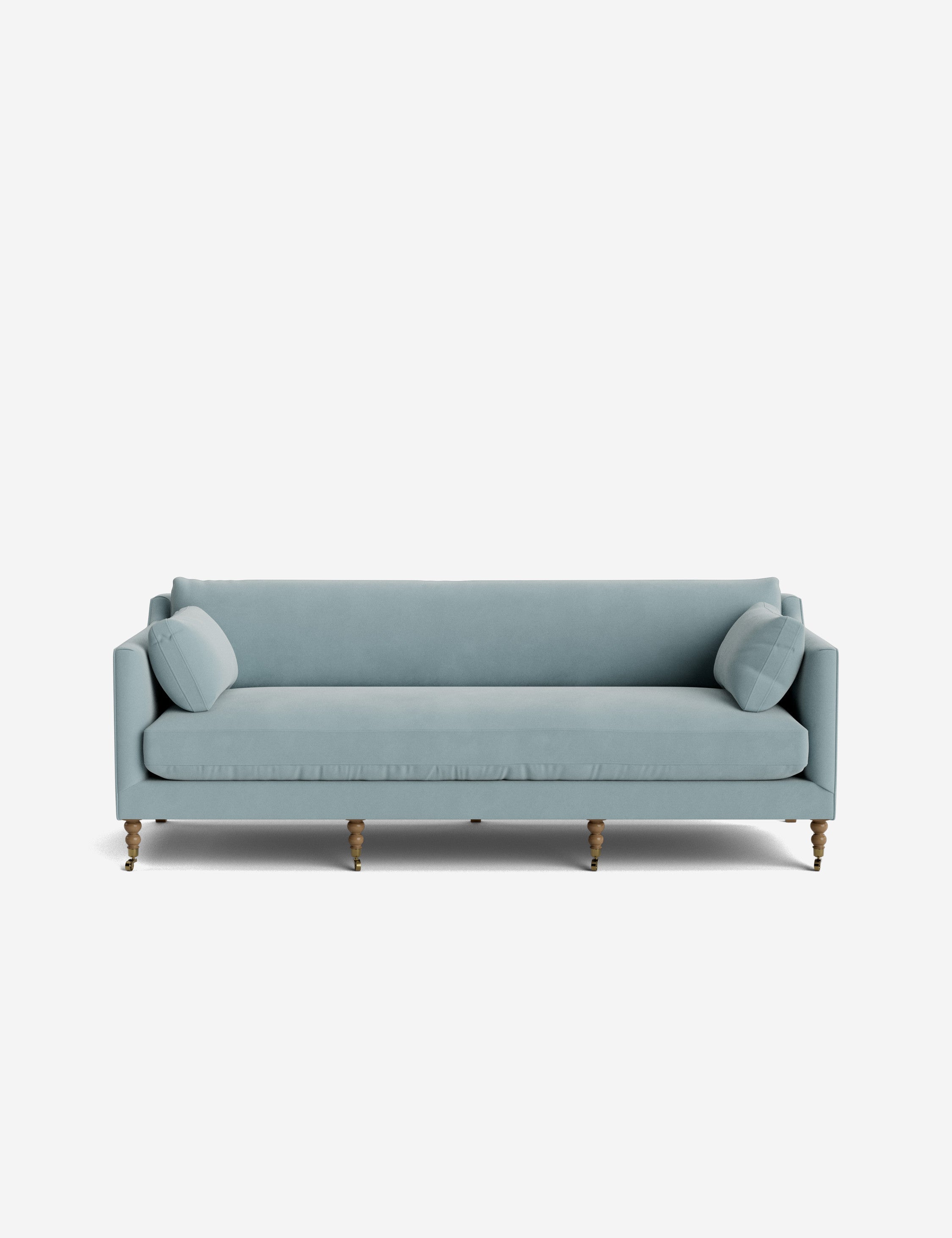 Fiora Sofa | Vintage Olive Velvet, Curved Legs