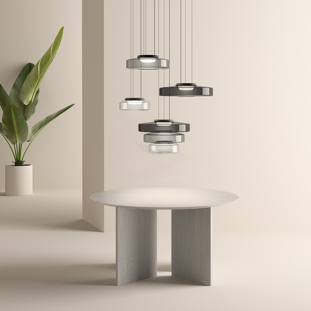 Bela Glass Pendant Lamp | Bauhaus Style, Adjustable Hanging Design