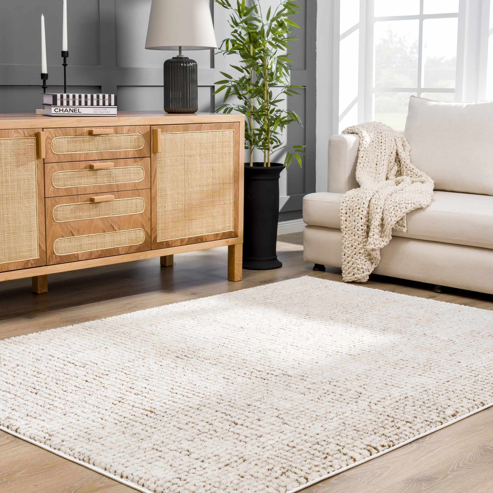 Bela Area Rug  High Pile, Machine Woven Polyester, Contemporary