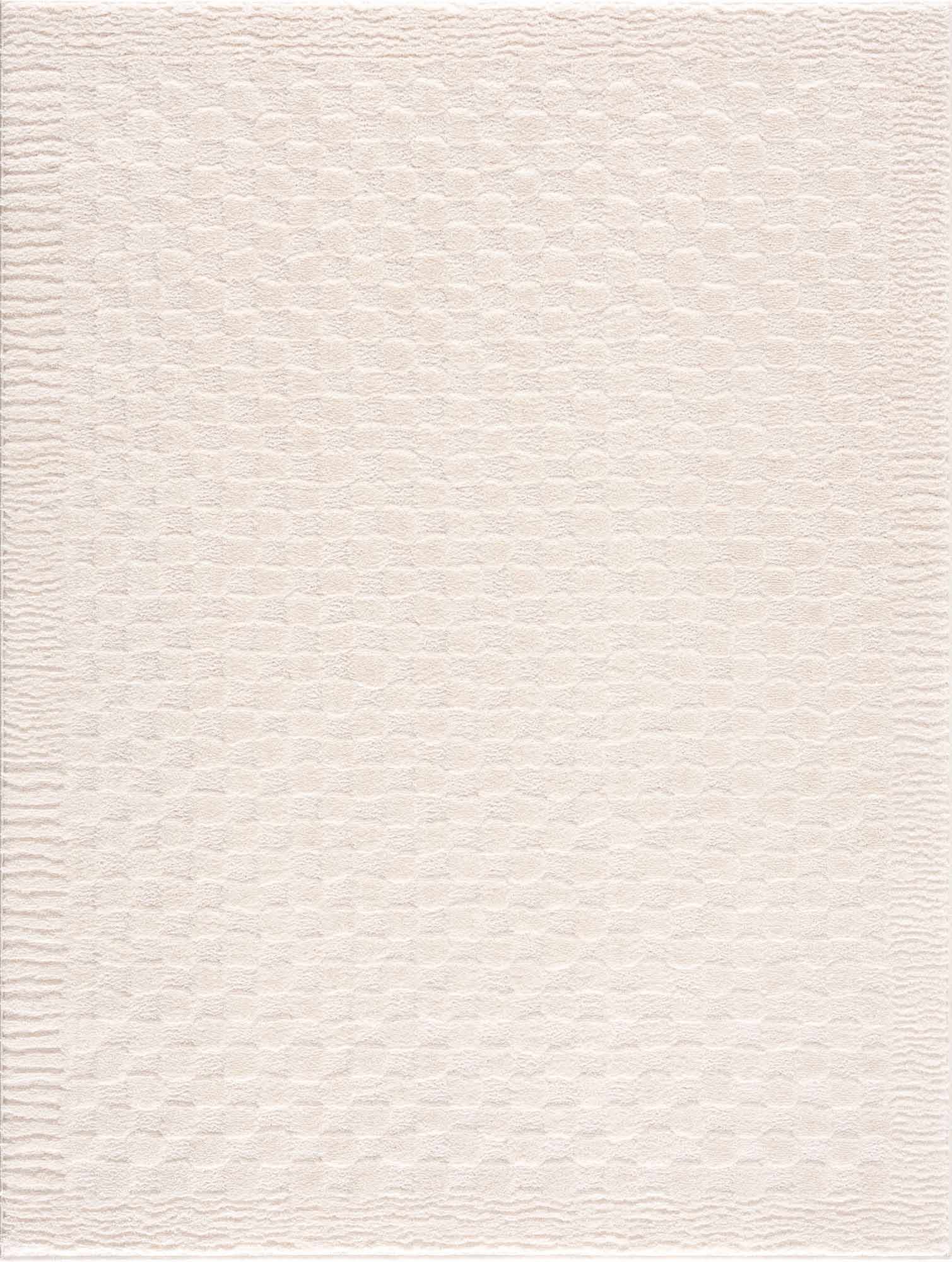 Luna Checkered Area Rug  High Pile  100% Polyester
