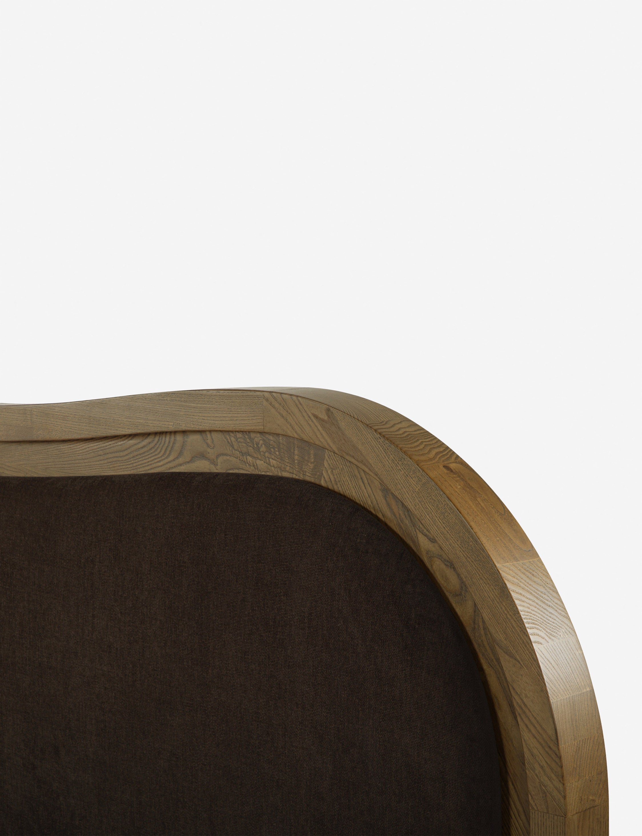 Gavril Platform Bed | Solid Ash Border, Upholstered Headboard