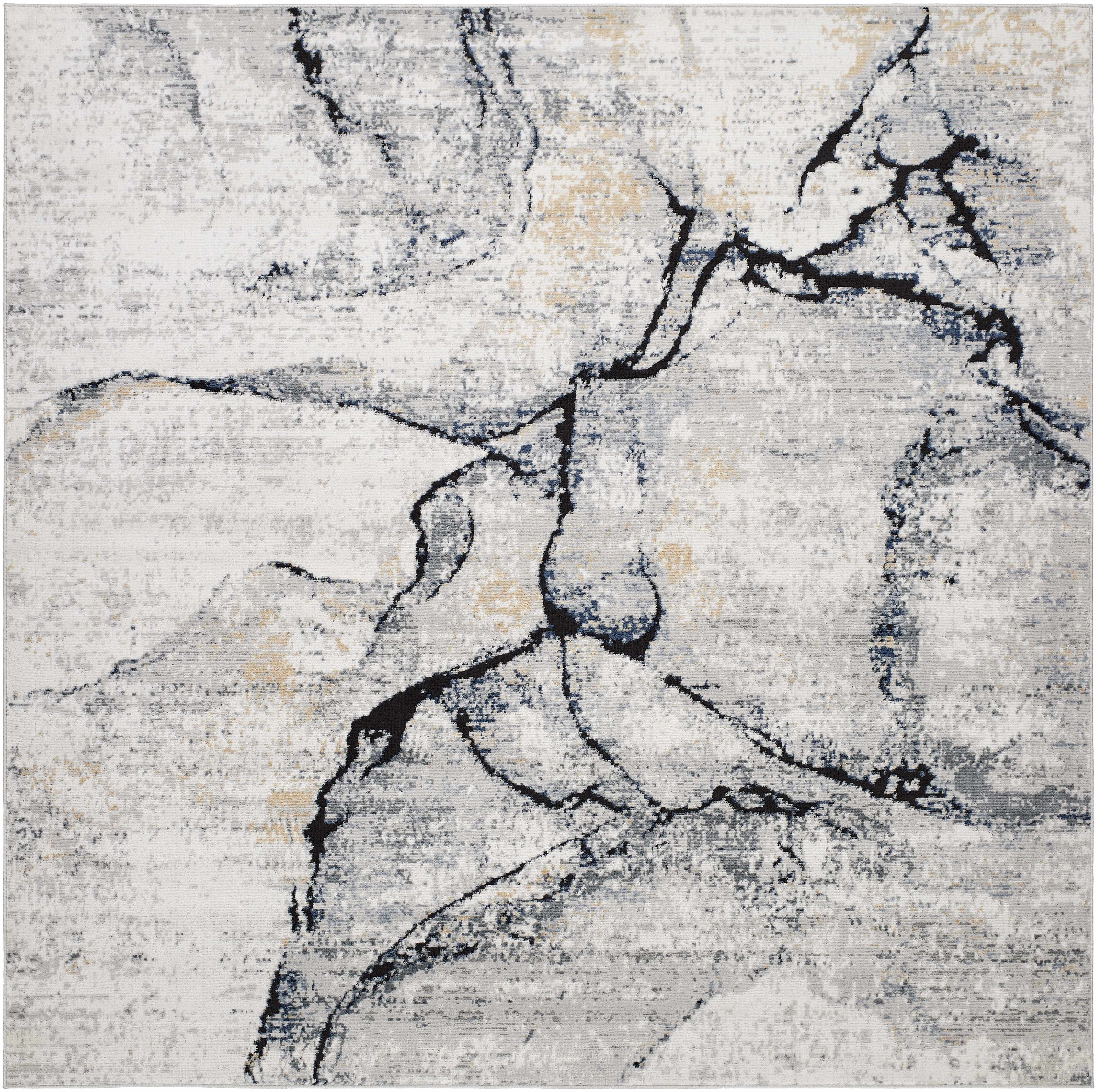 Fremont Gray Marble Rug  Medium Pile  Contemporary Design