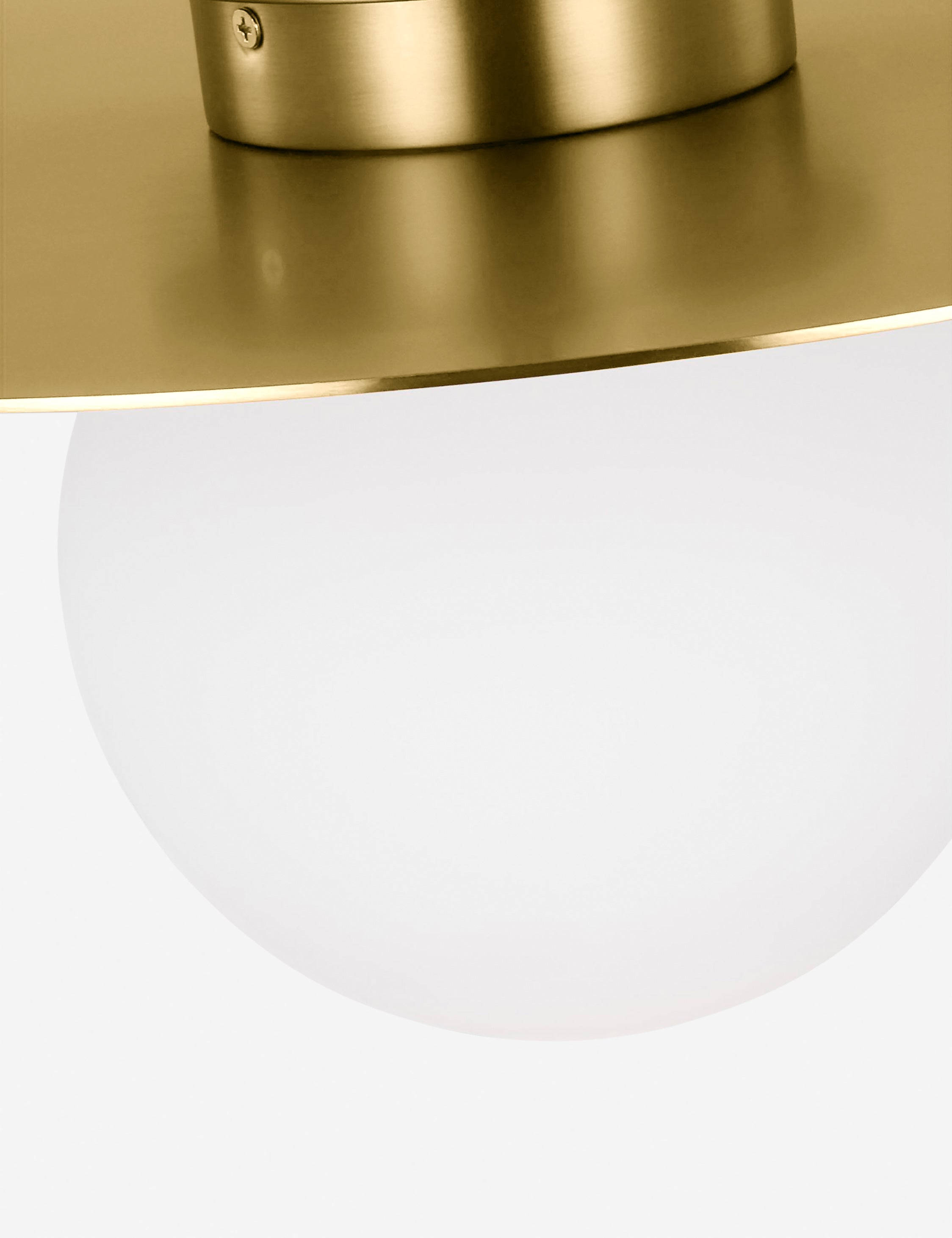 Natura Flush Mount Light | Milk Glass Globe, Curvilinear Design