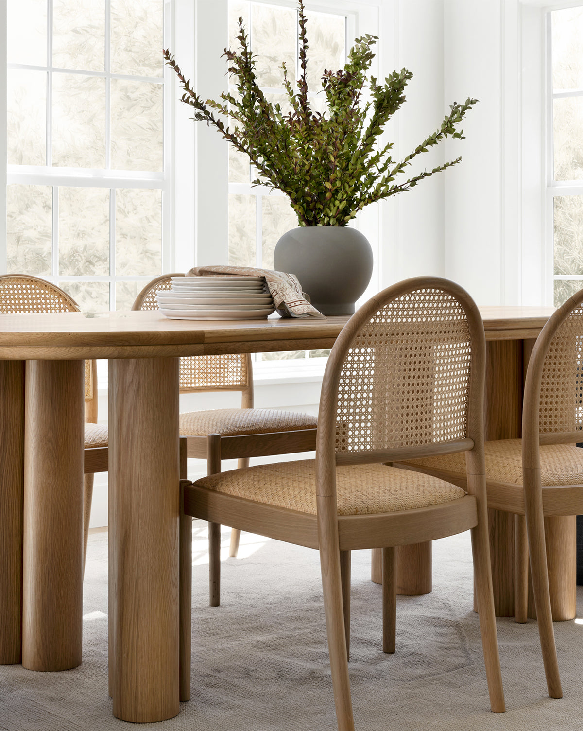 Haven Dining Chair  Natural Oak Frame, Cane Back