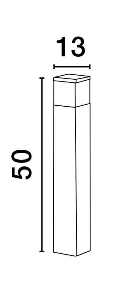 Ferro Outdoor Bollard Light | IP65 Waterproof, Dark Gray