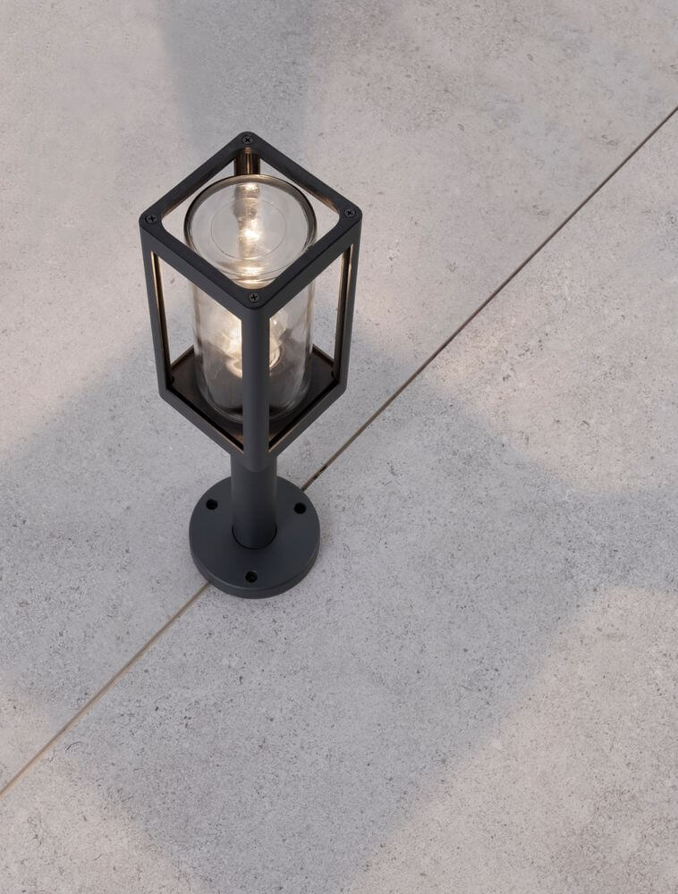 Figo Outdoor Floor Lamp | Dark Gray Aluminum, IP54 Weather-Resistant