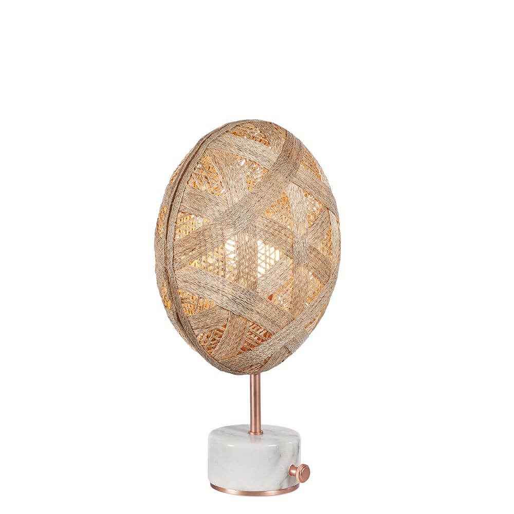 Bello Table Lamp | Hemp Shade, Rotary Dimmer