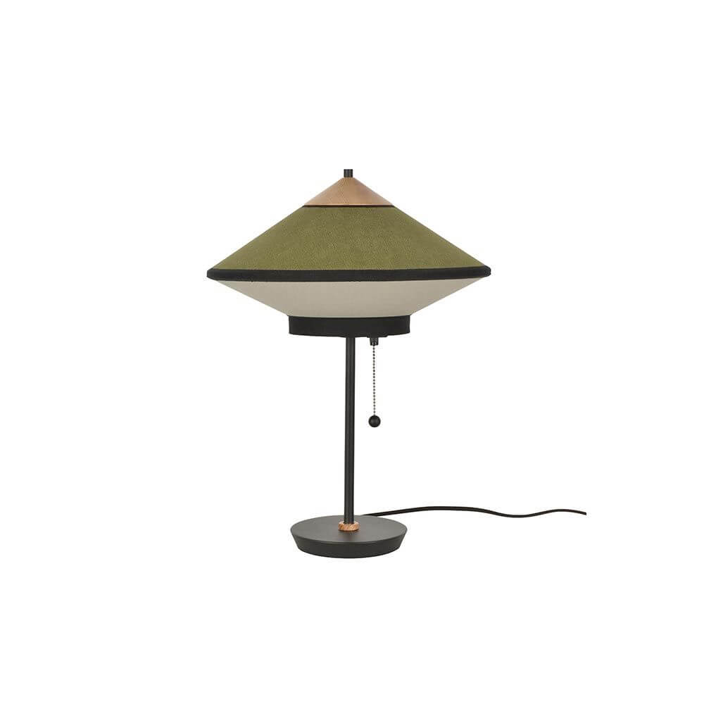 Bela Table Lamp | Velvet & Linen Shade, Pull Cord Design