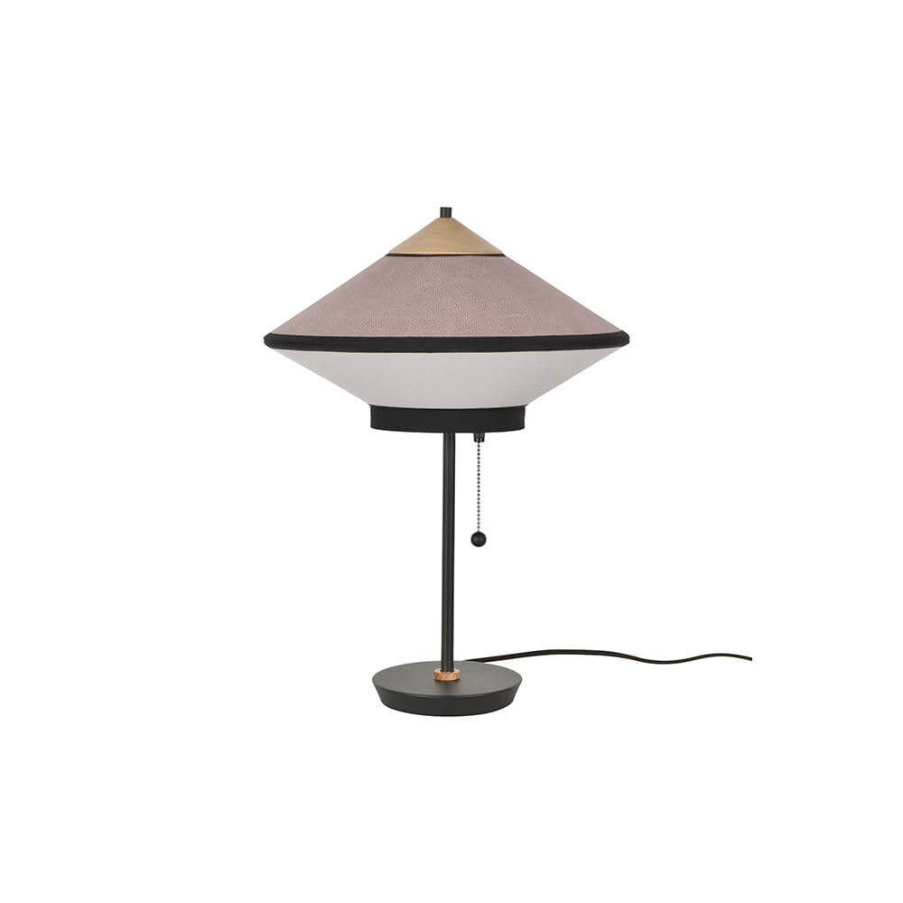 Bela Table Lamp | Velvet & Linen Shade, Pull Cord Design