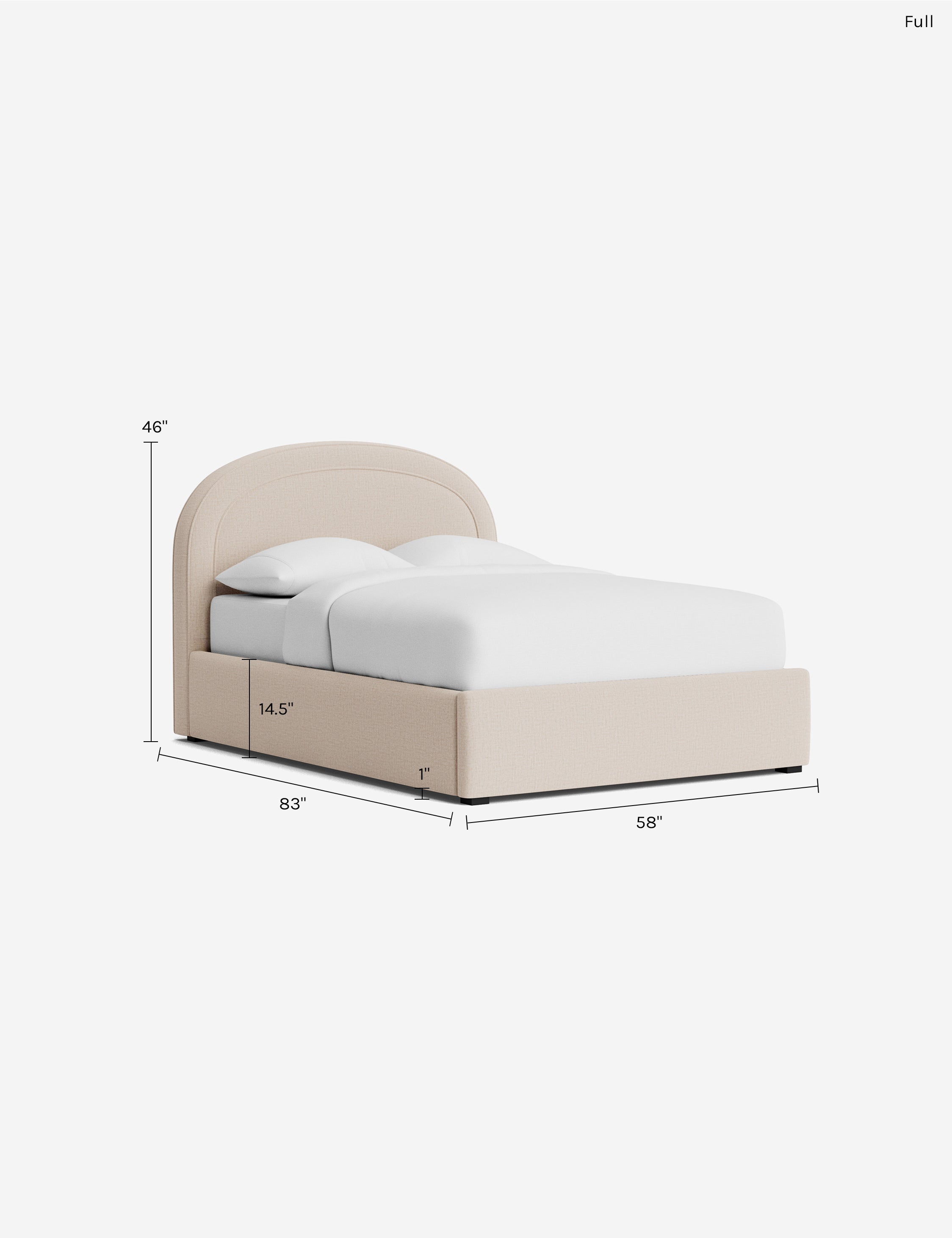 Nexus Platform Bed | Arched Headboard, Bespoke Upholstery