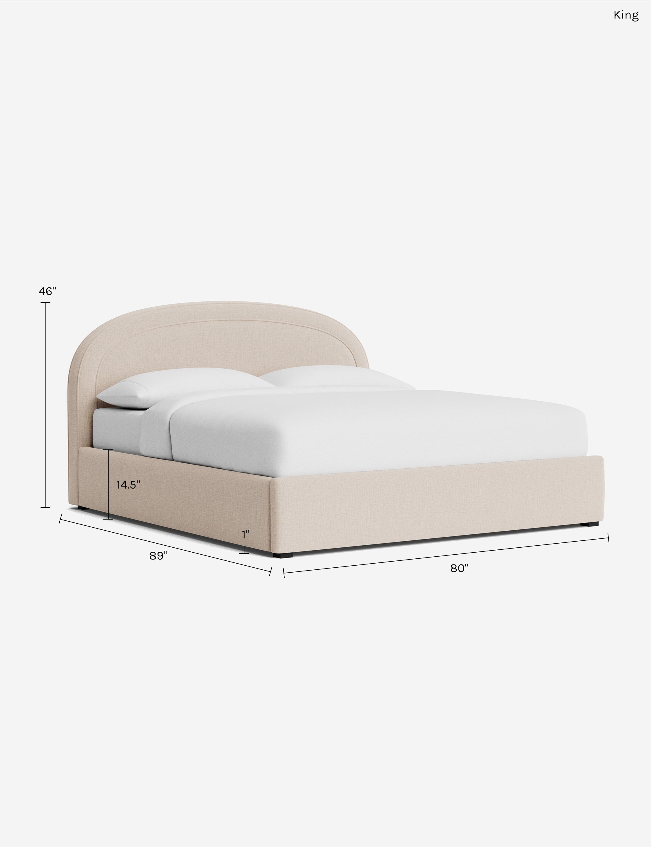 Nexus Platform Bed | Arched Headboard, Bespoke Upholstery