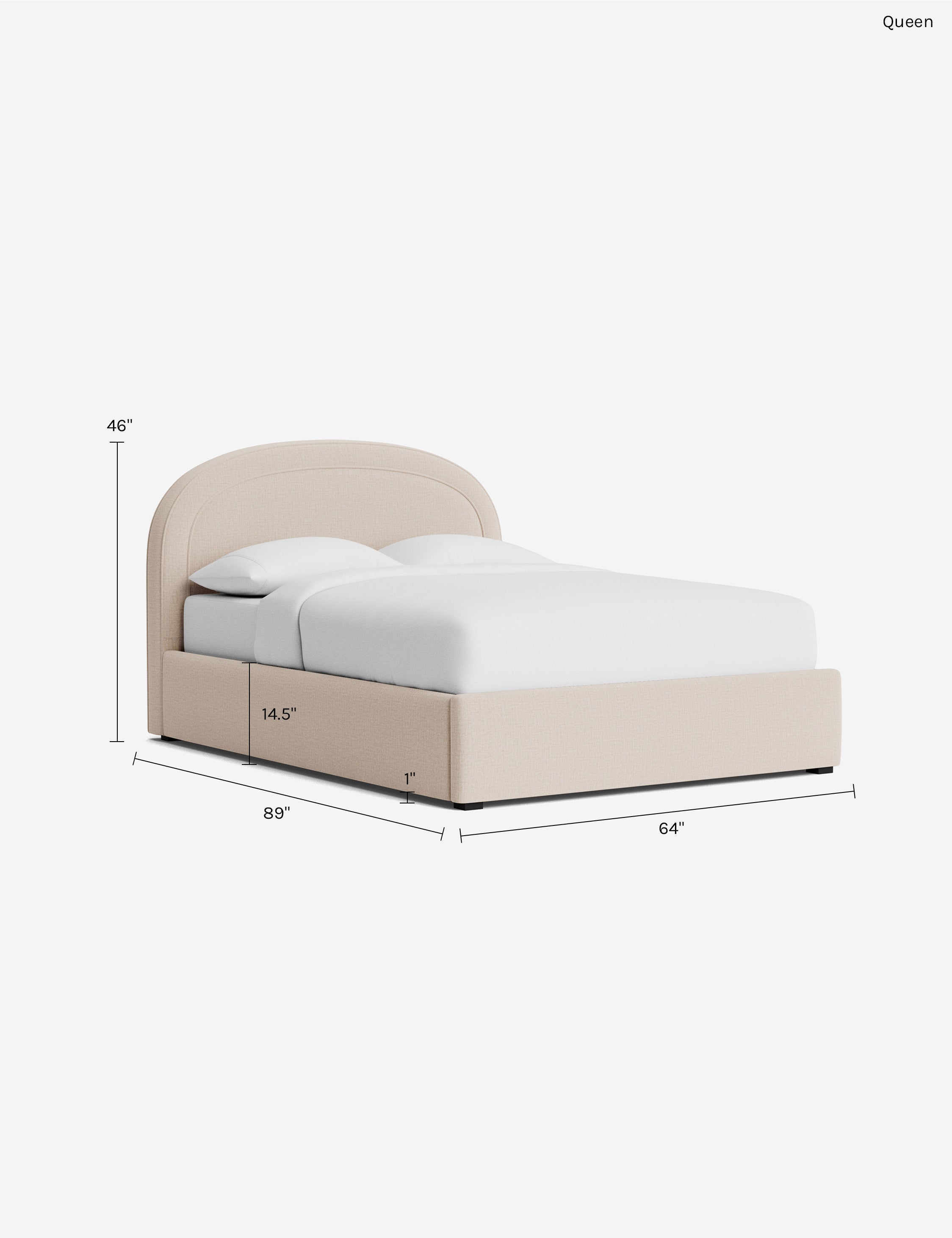 Nexus Platform Bed | Arched Headboard, Bespoke Upholstery