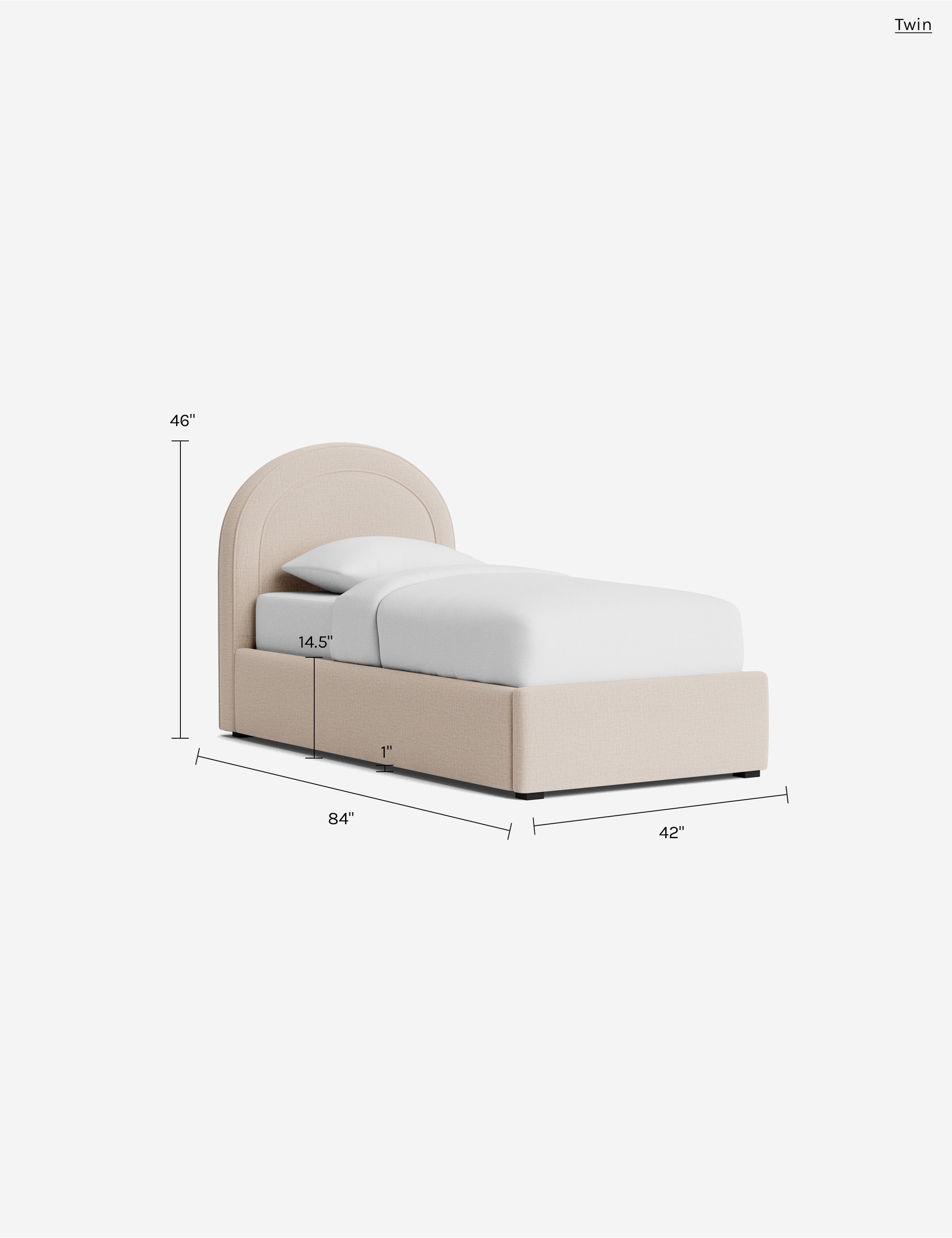 Nexus Platform Bed | Arched Headboard, Bespoke Upholstery