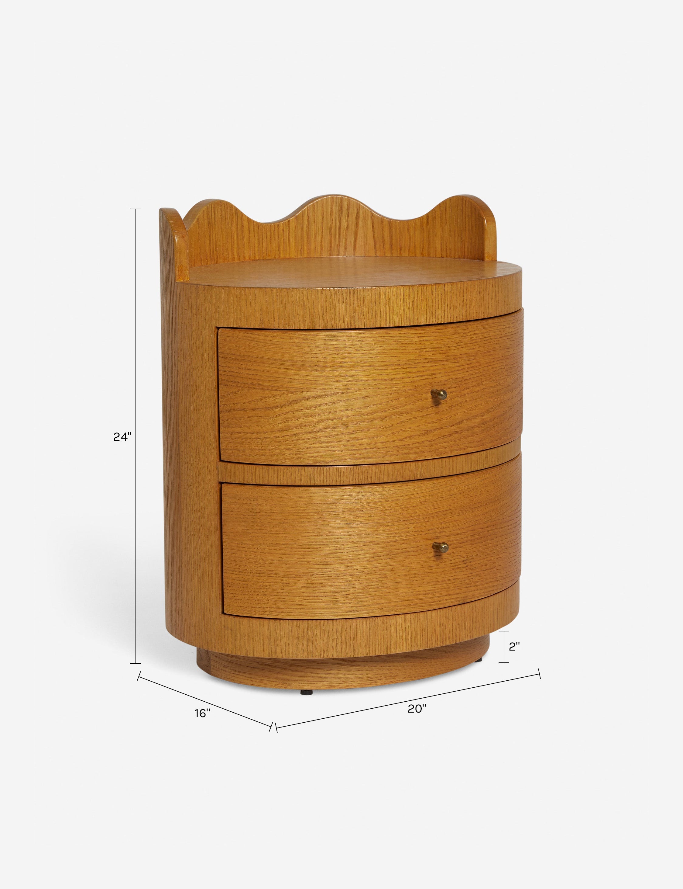 Bello Nightstand | Curved Drawer Fronts, Timeless Woodwork