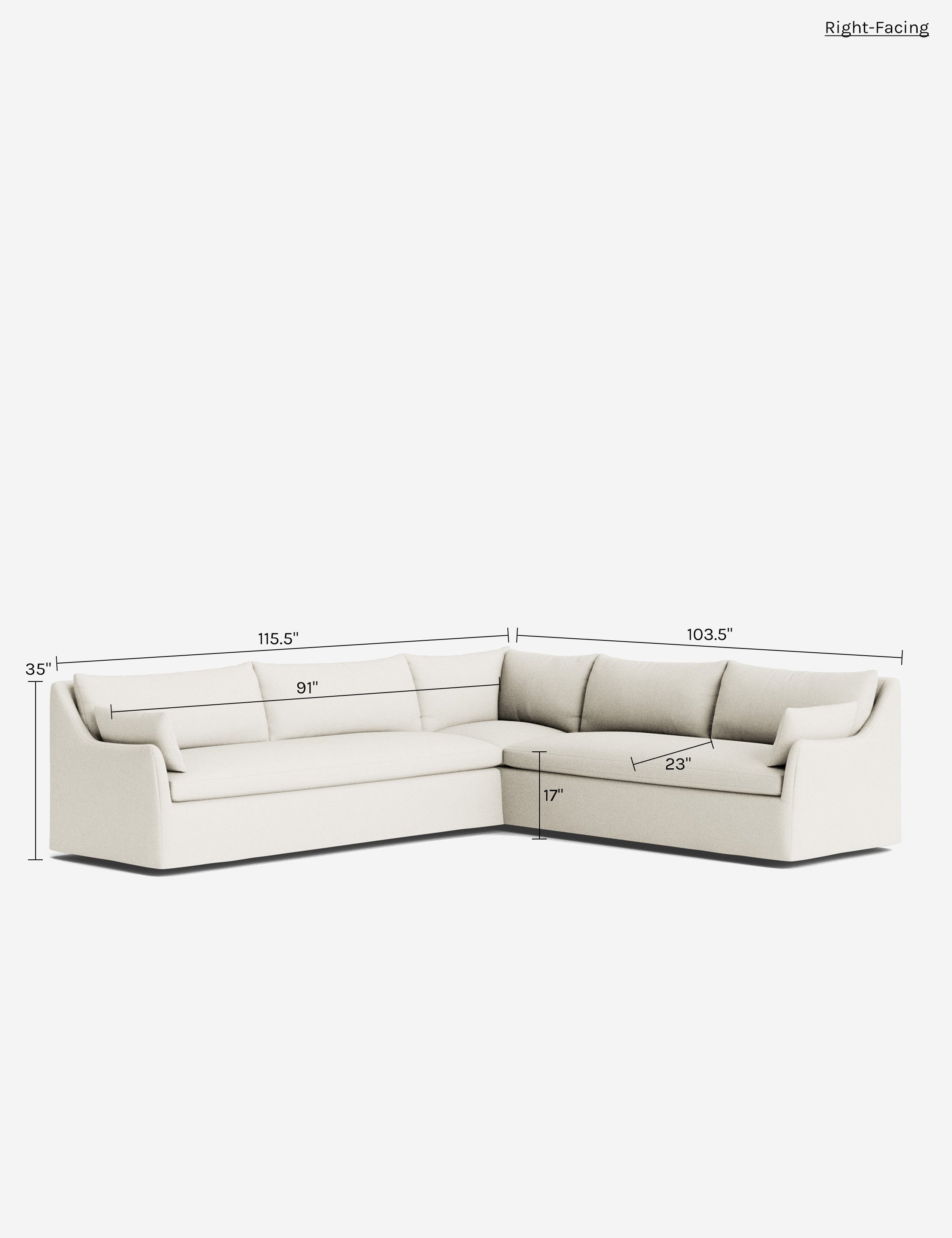Palia Corner Sectional Sofa | Slipcover-Style, Slope-Arm Design