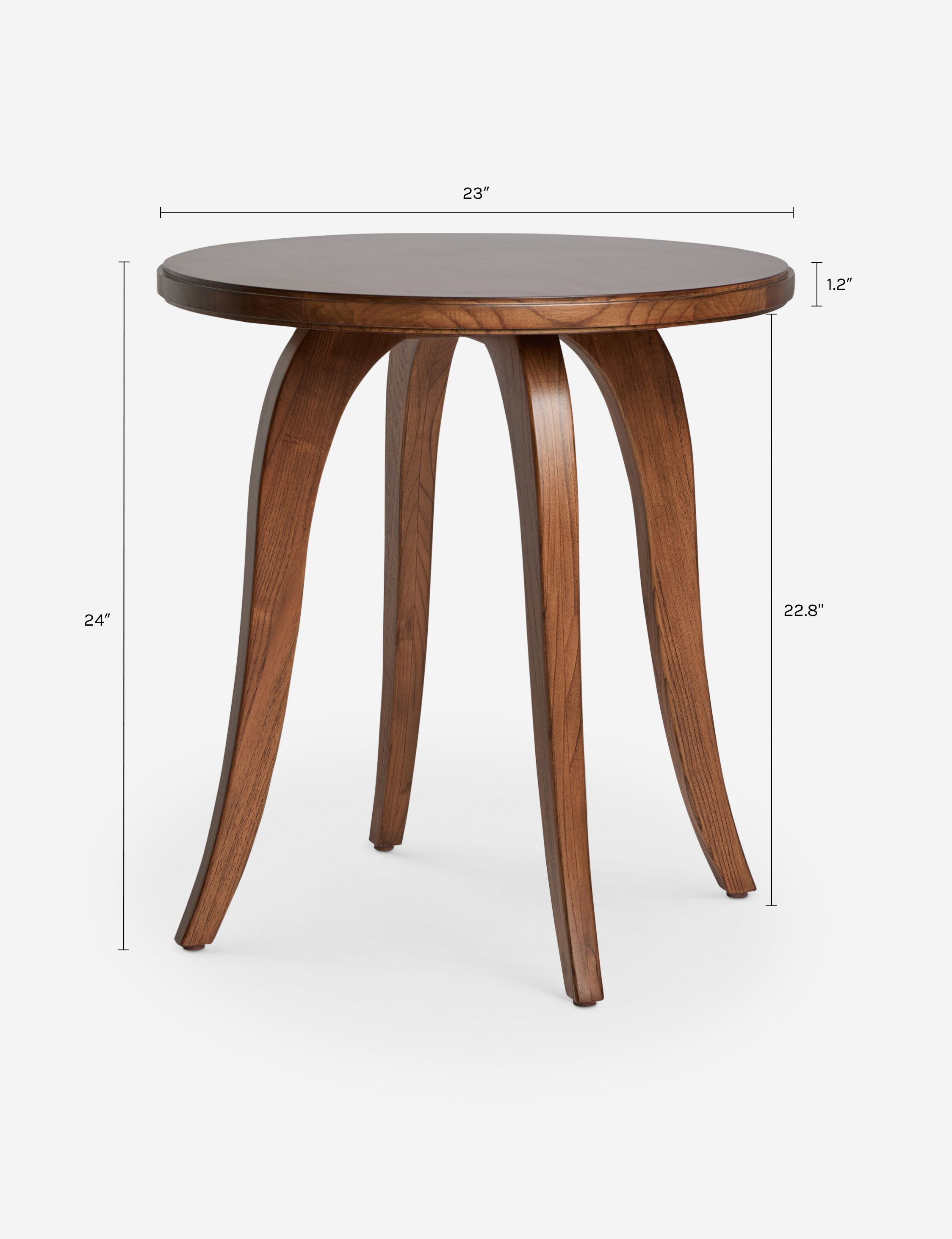 Fiora Round Side Table | Flared Legs, Compact Design