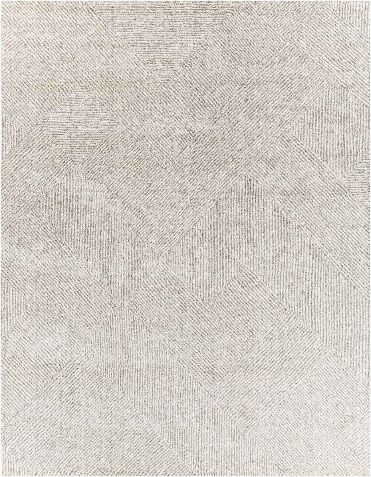 Haven Area Rug  High Pile  Machine Woven  Cream/Gray