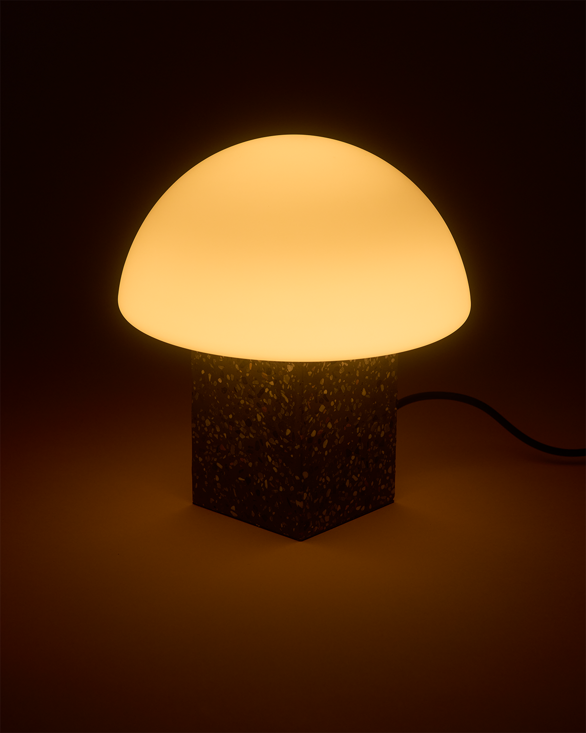 Galen Table Lamp | Terrazzo Base, Frosted Glass Shade
