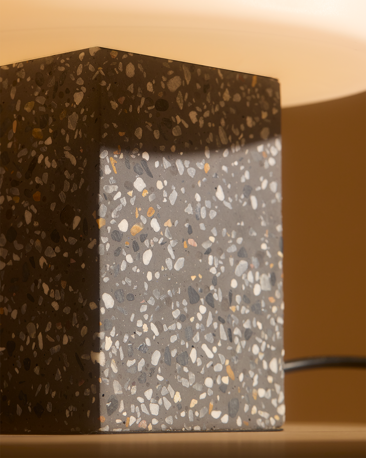 Galen Table Lamp | Terrazzo Base, Frosted Glass Shade