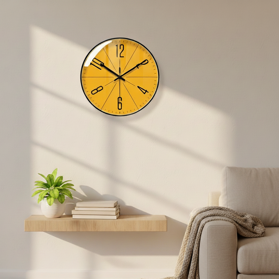 Blixt Wall Clock | Silent Quartz Mechanism, Minimalistic Design