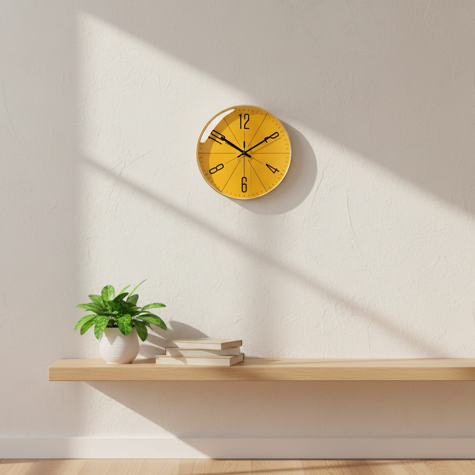 Blixt Wall Clock | Silent Quartz Mechanism, Minimalistic Design