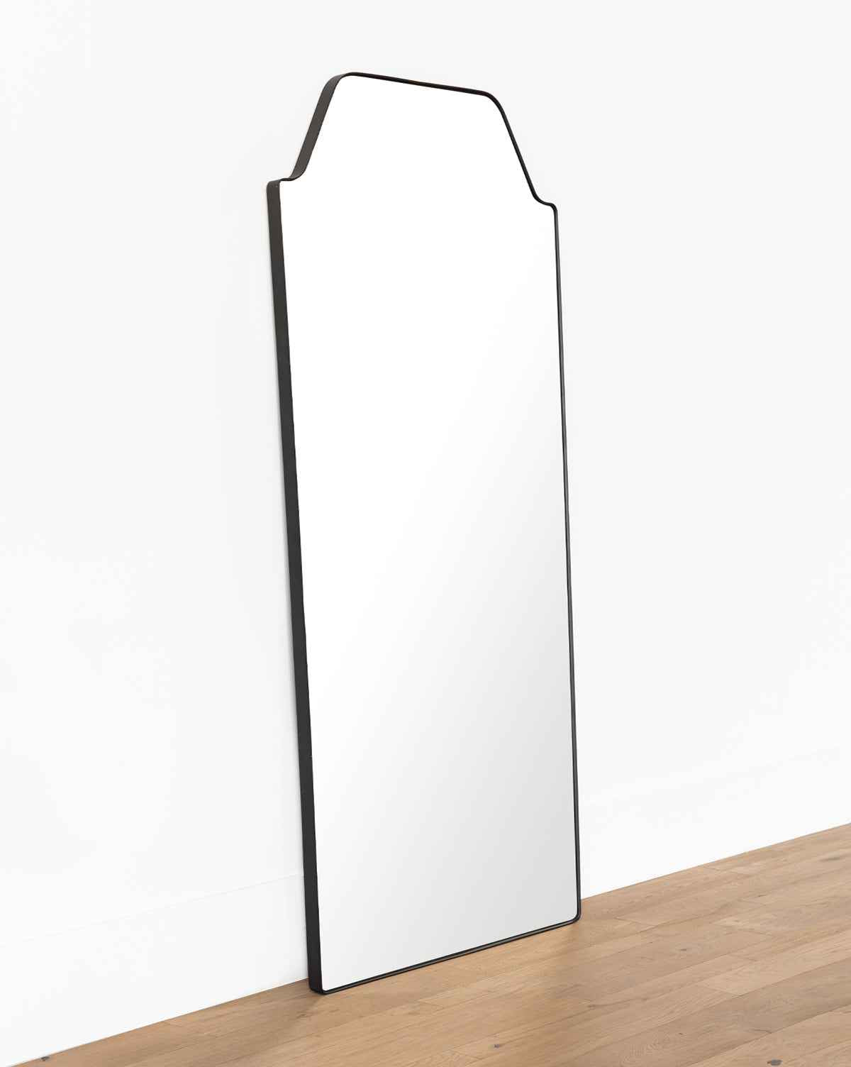 Giselle Floor Mirror  Matte Black Stainless Steel Frame