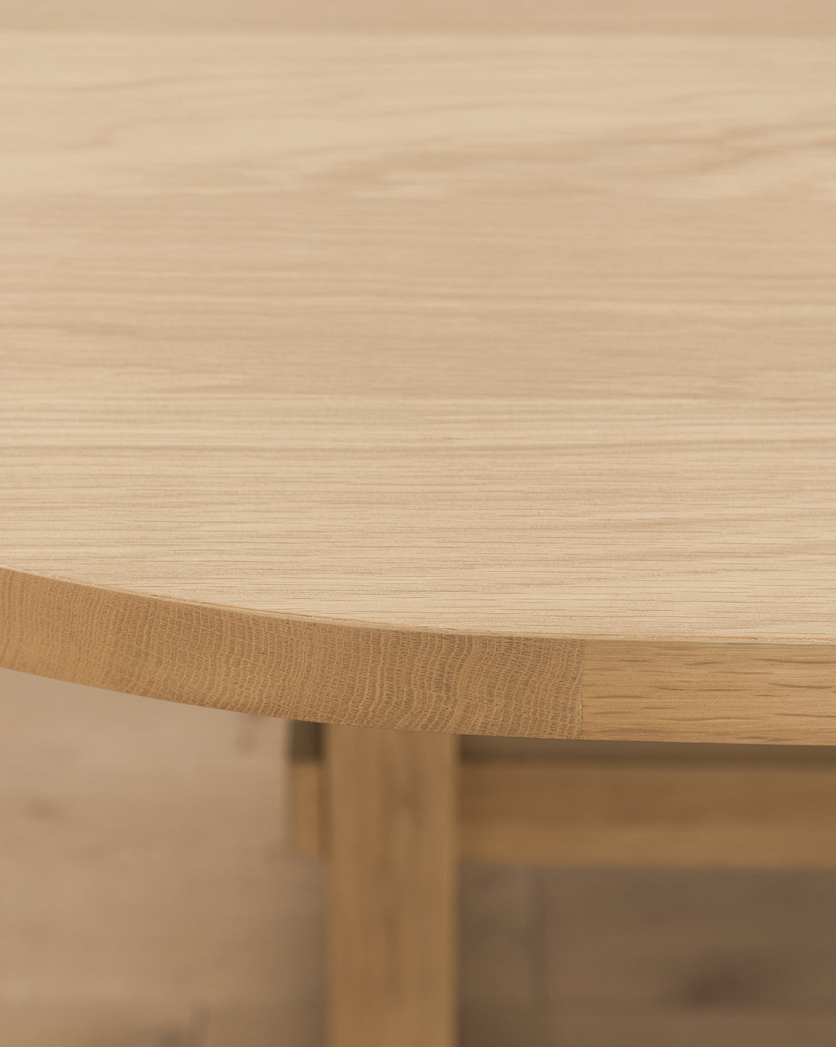 Bello Oval Dining Table  Kiln-Dried White Oak, Architectural Shape