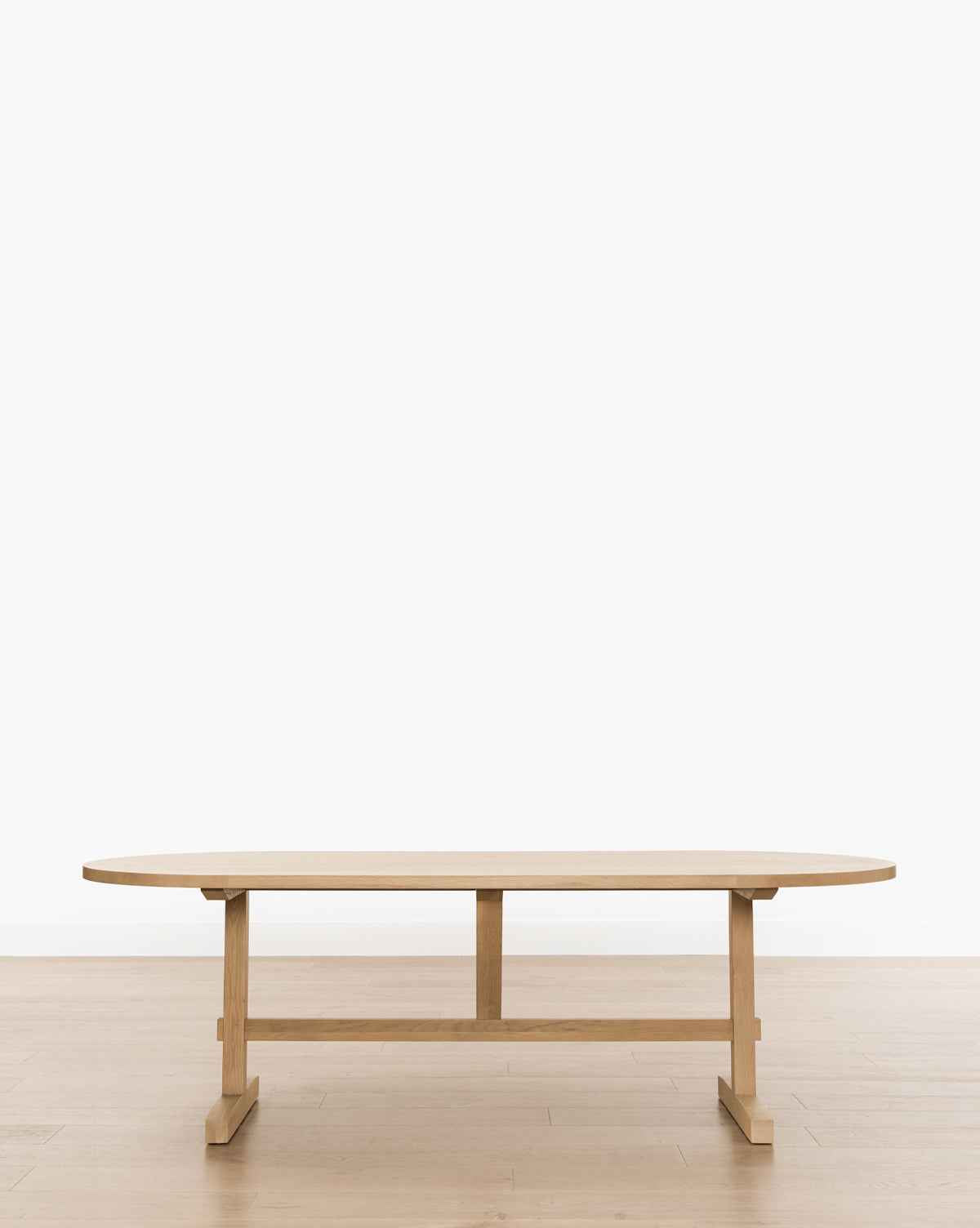 Bello Oval Dining Table  Kiln-Dried White Oak, Architectural Shape
