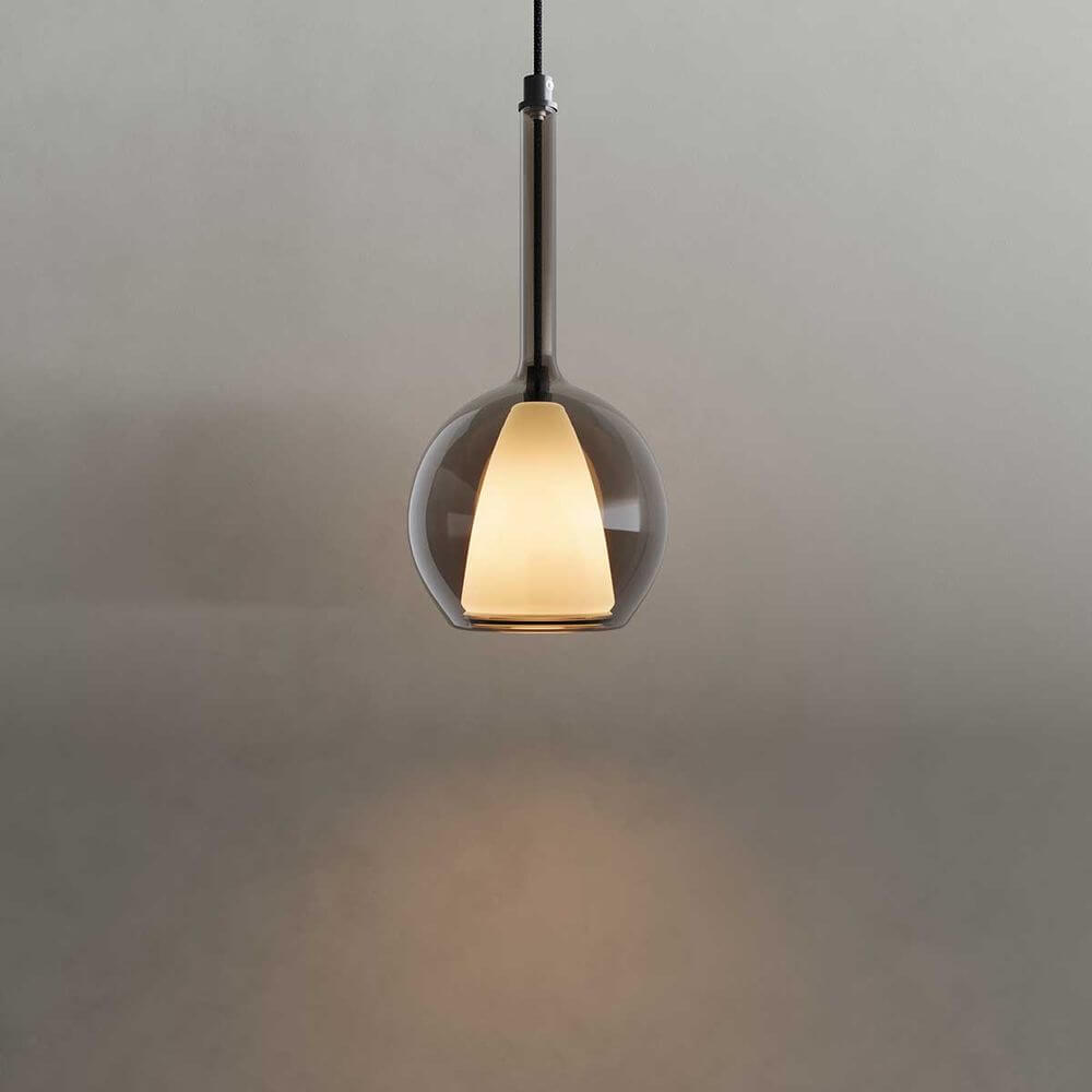 Bela Glass Pendant Light | Dimmable, 150cm Textile Cable
