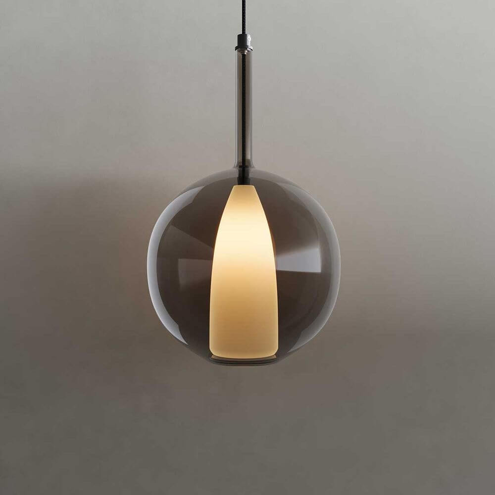 Bela Glass Pendant Light | Dimmable, 150cm Textile Cable