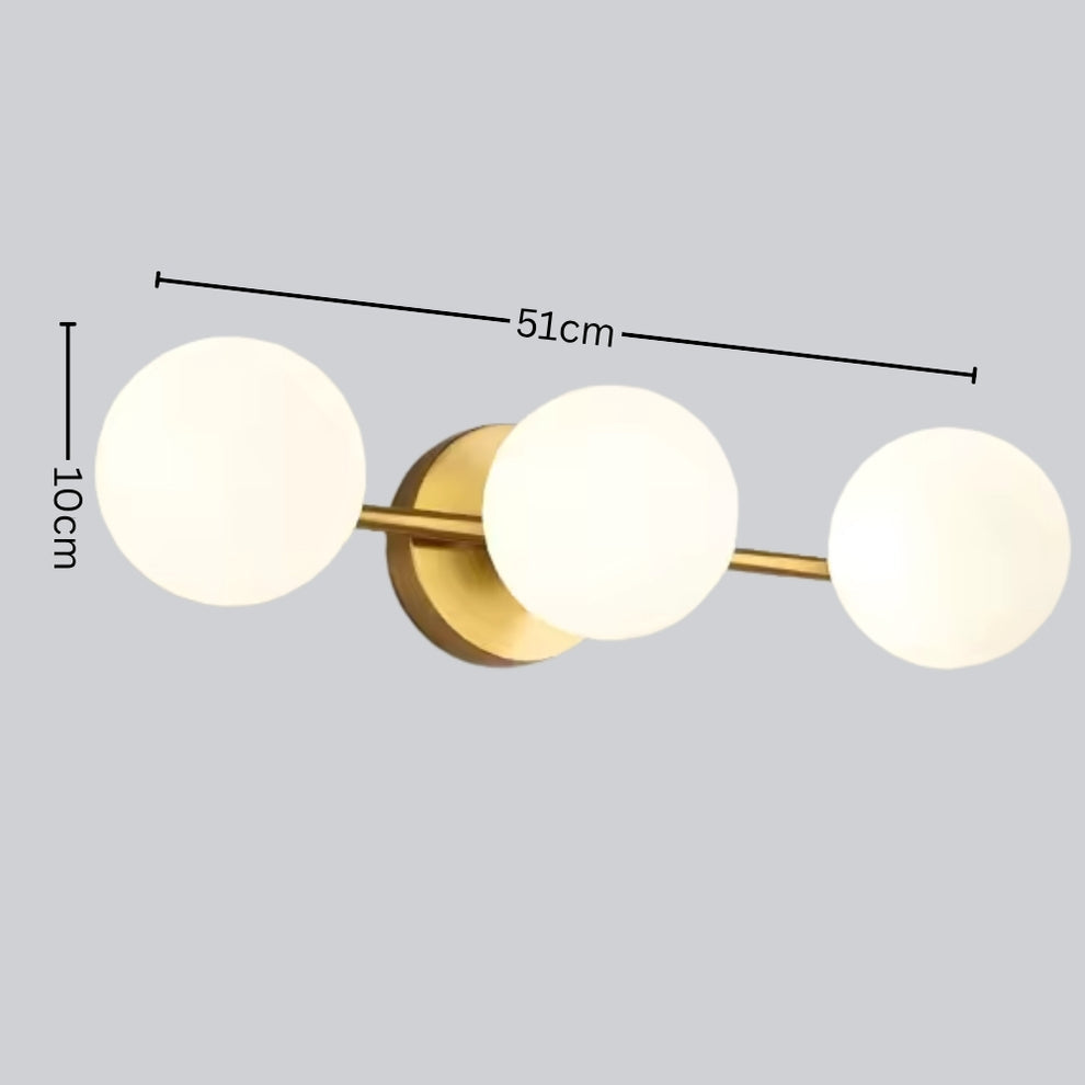 Bello Wall Light | Modern Nordic Design, Triple Glass Globes