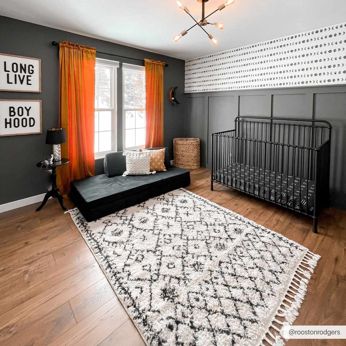 Bello Plush Area Rug  Machine Woven  Charcoal/Beige