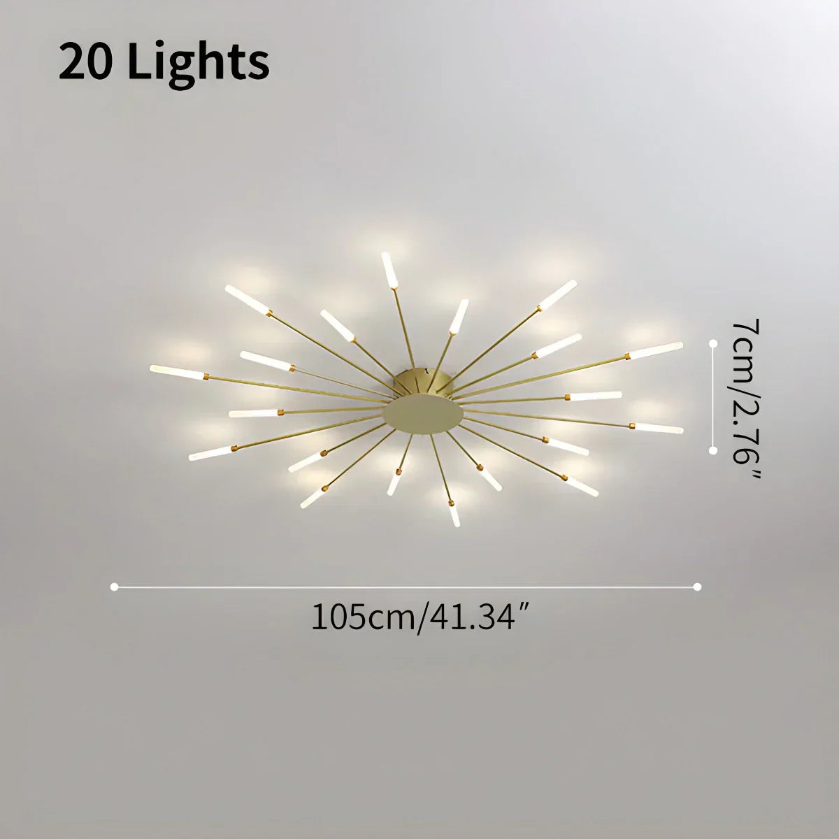 Kora LED Plafondlamp | Dimbaar, Modern Design in Zwart of Goud
