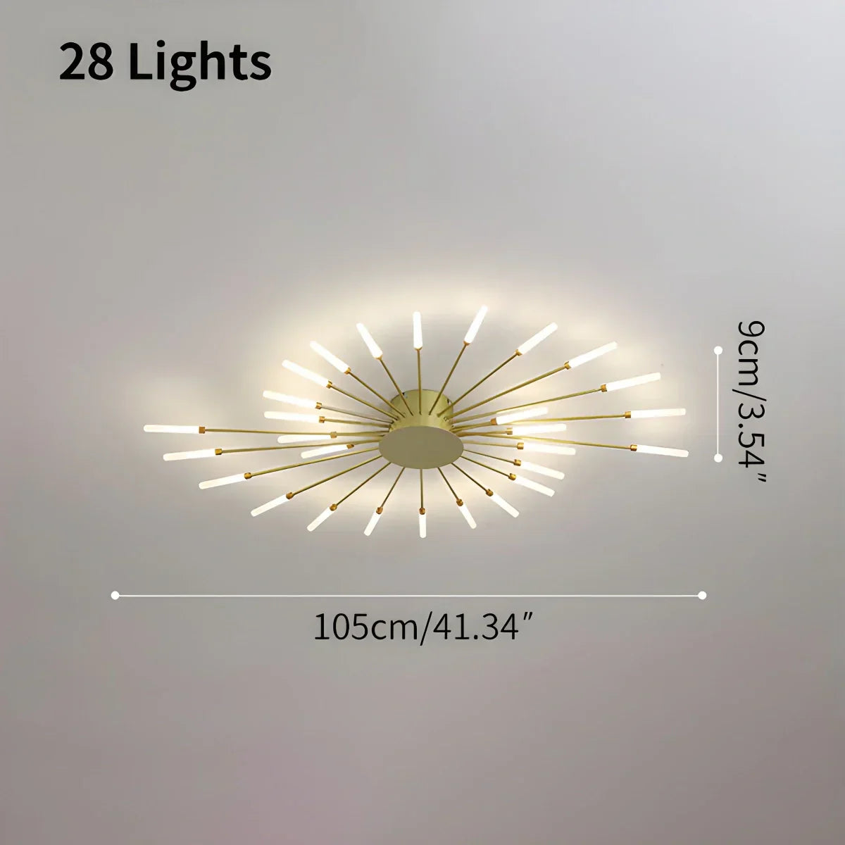 Kora LED Plafondlamp | Dimbaar, Modern Design in Zwart of Goud