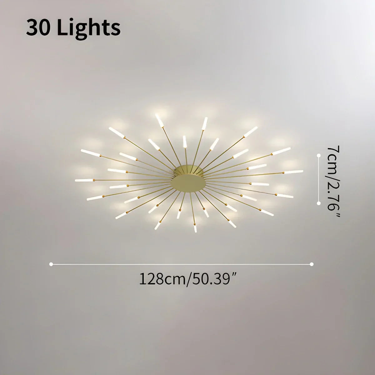 Kora LED Plafondlamp | Dimbaar, Modern Design in Zwart of Goud