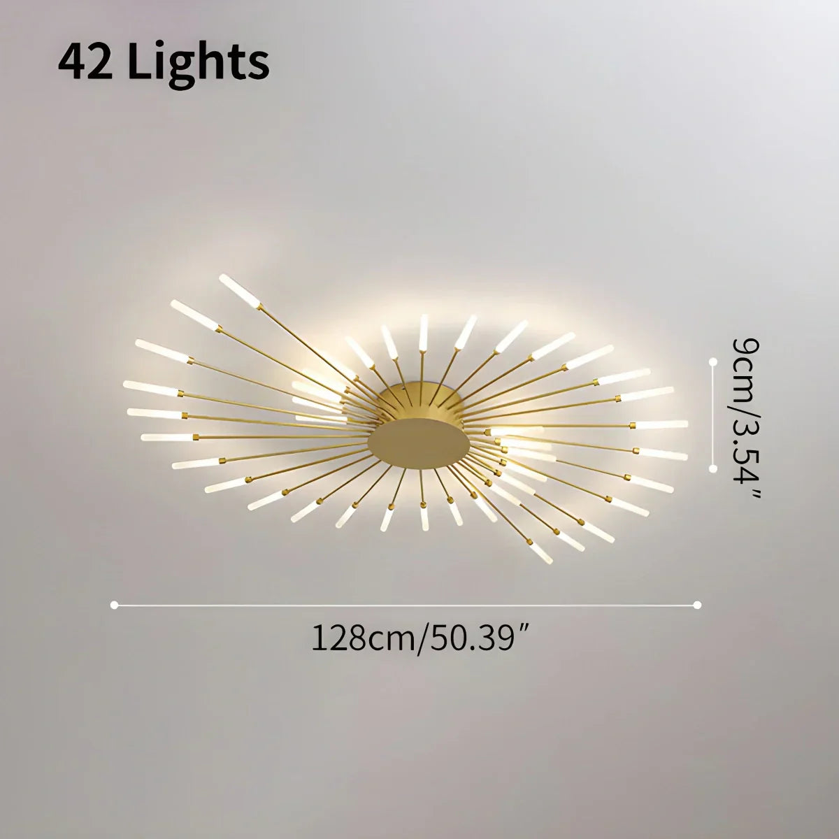 Kora LED Plafondlamp | Dimbaar, Modern Design in Zwart of Goud
